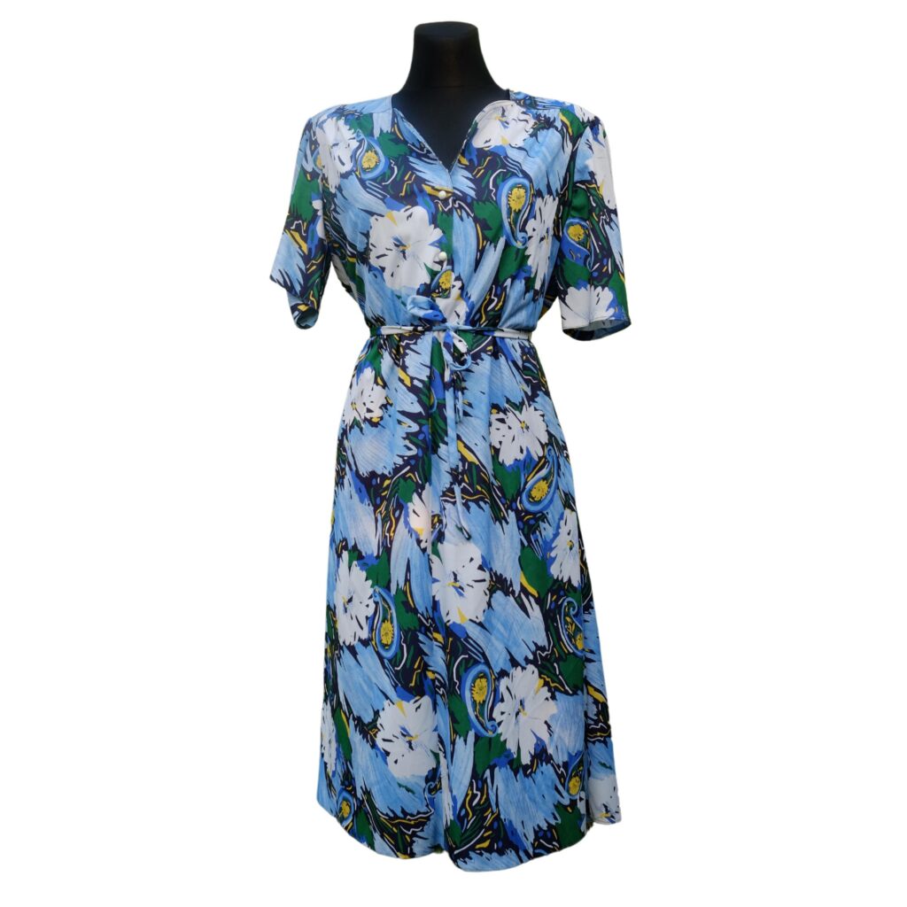Vintage Floral Pattern Summer Dress