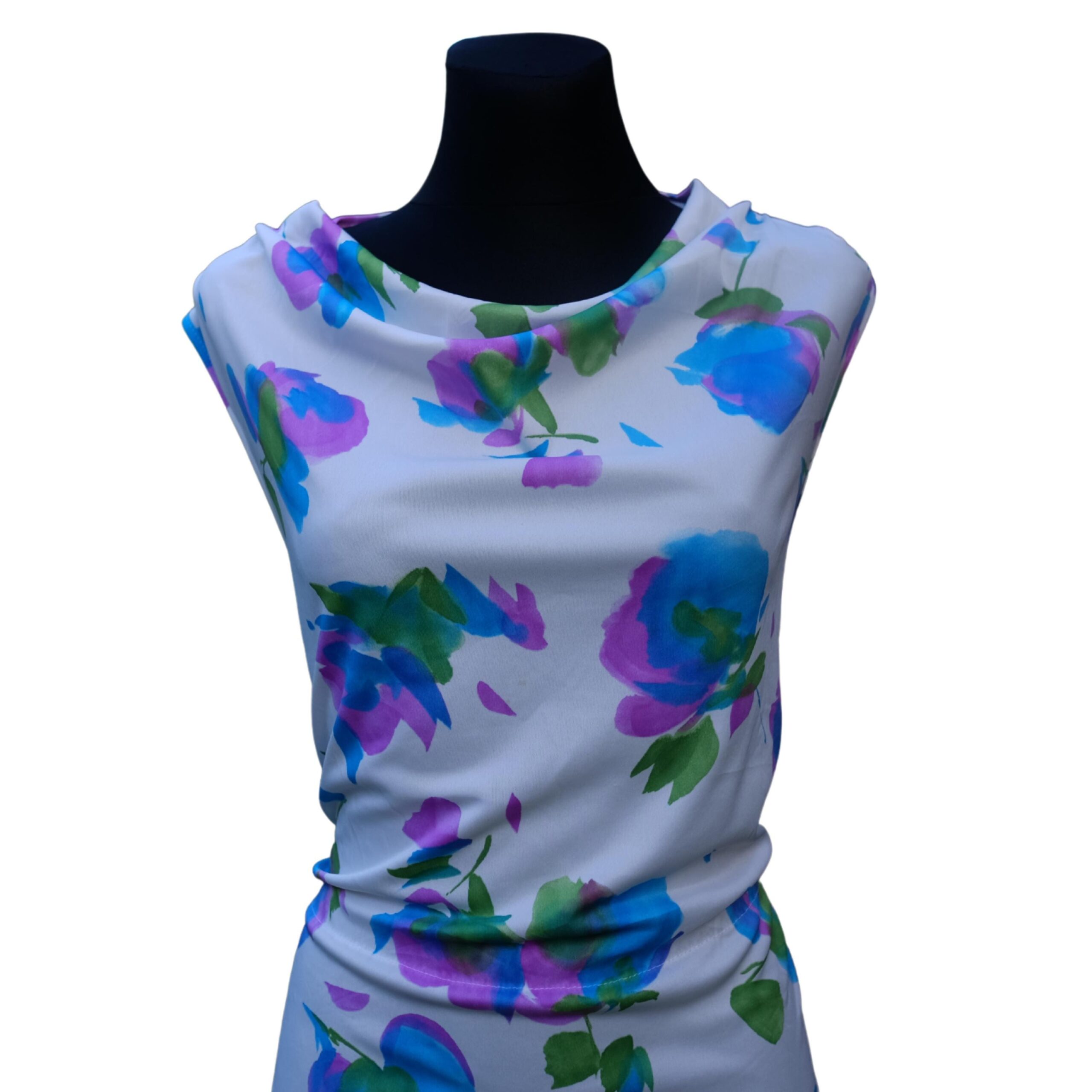Vintage 80s Pastel Summer Dress, Floral pattern, Boho Chic and Elegance - Image 3