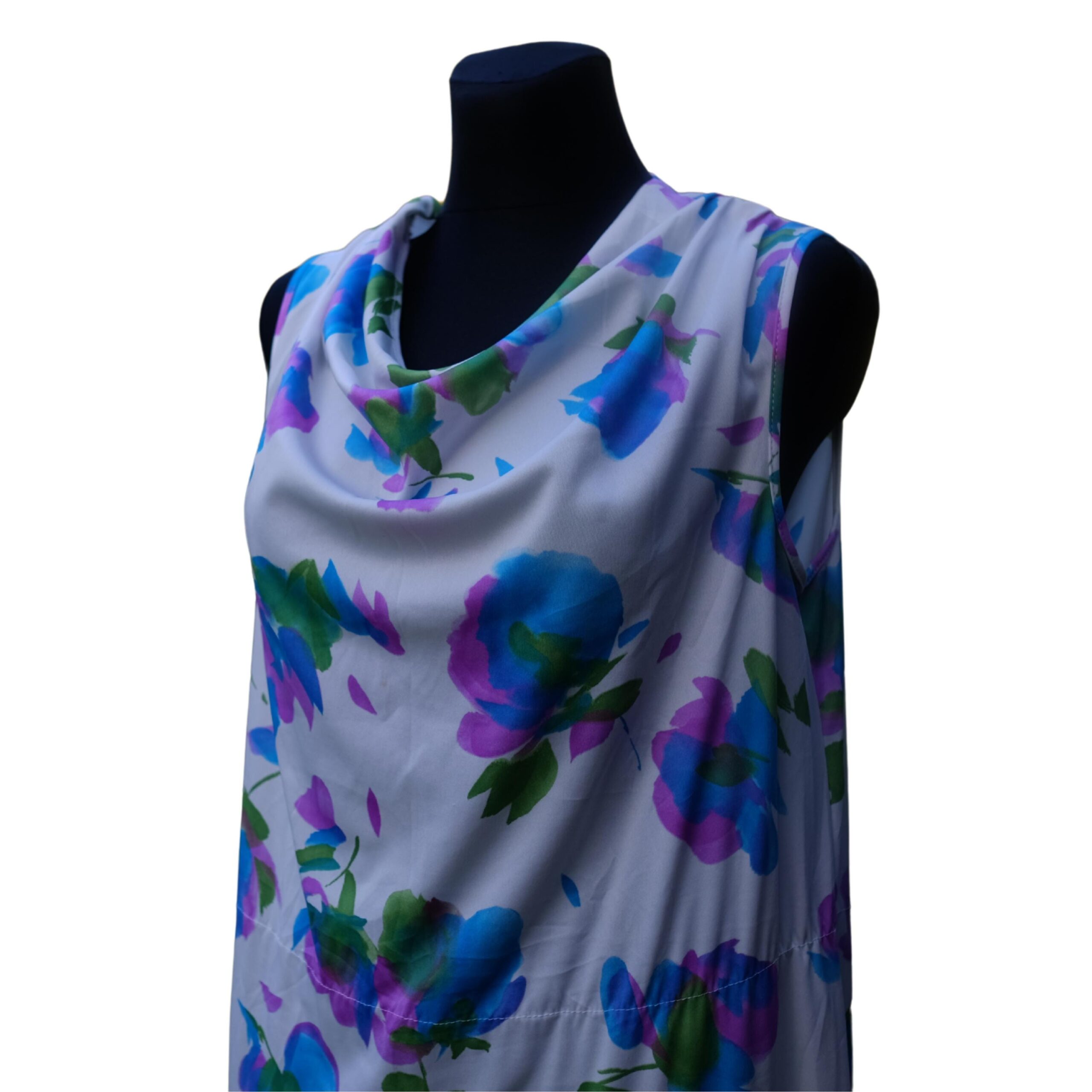 Vintage 80s Pastel Summer Dress, Floral pattern, Boho Chic and Elegance - Image 5