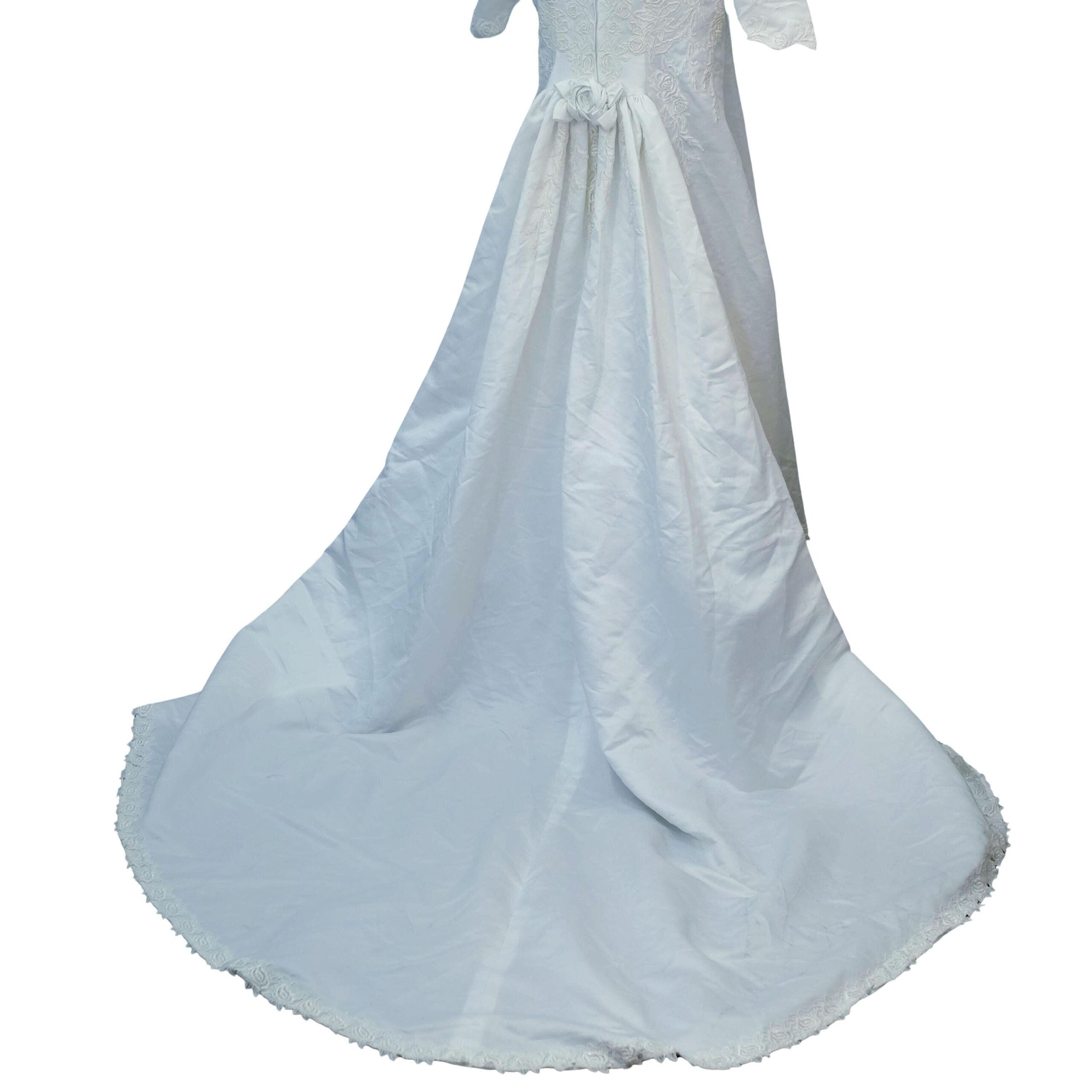 Vintage Short Sleeved Princess Dress with train, size XXL - Image 5