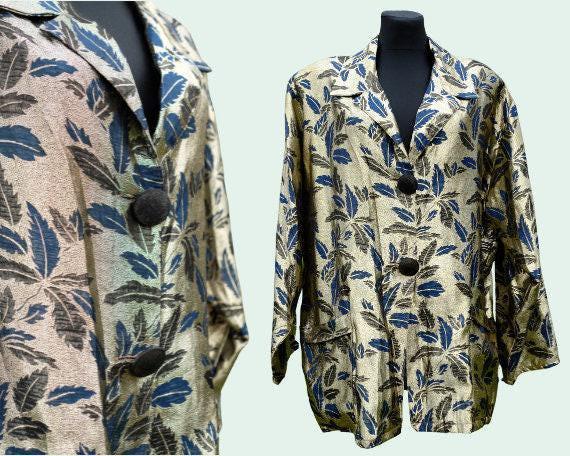 Vintage 80s Style Metallic Glamrock Blazer - Image 2