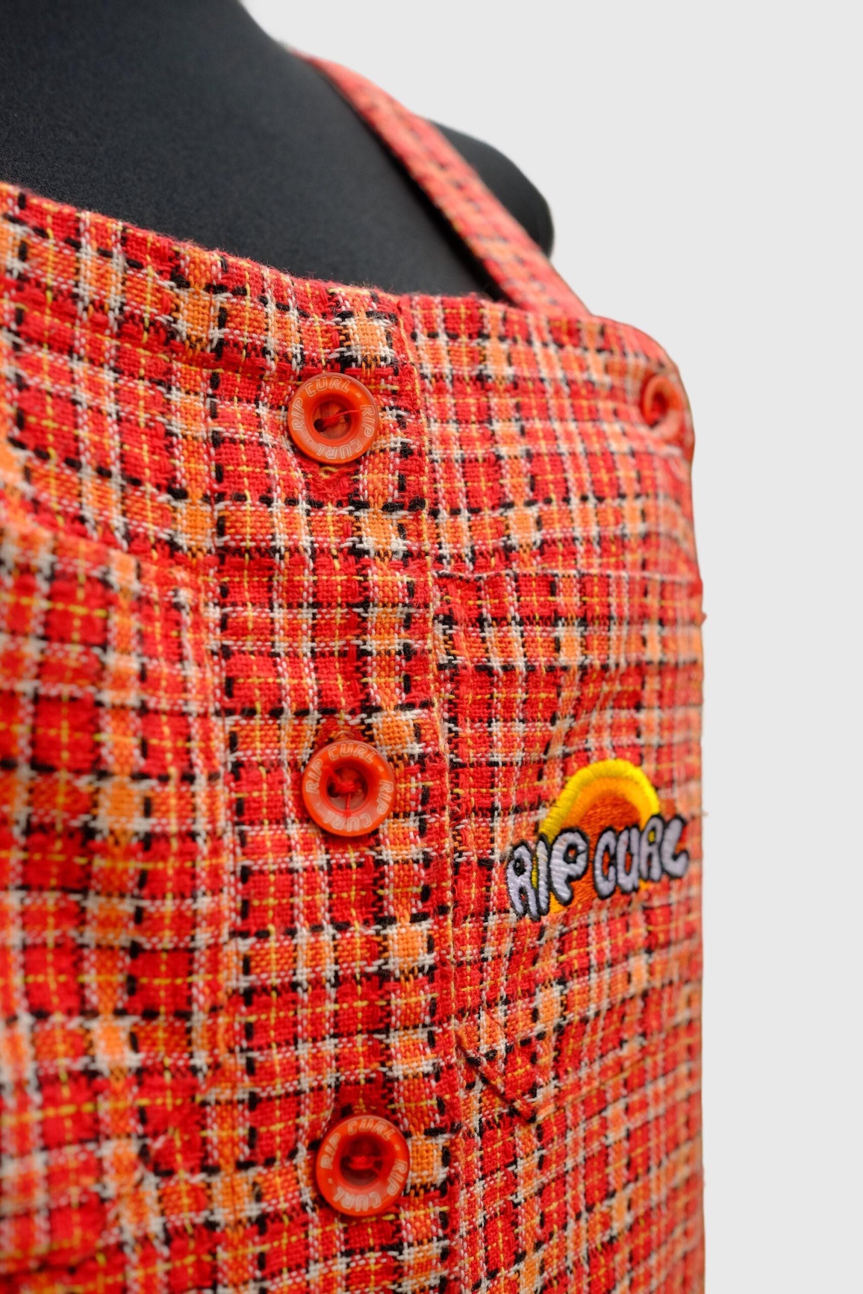 Vintage Rip Curl Red Checked Surfer Dress - Image 4