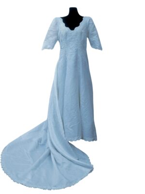 Vintage Short Sleeved Princess Dress with train, size XXL