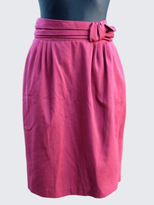 Vintage 80s Burgundy Red Pencil Skirt