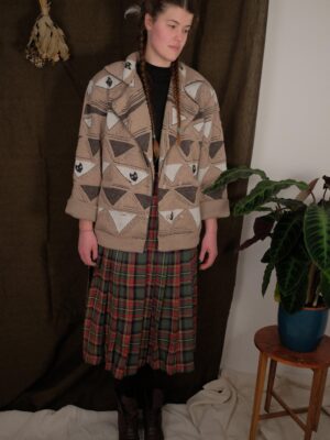 Vintage Chunky Cottagecore Cardigan with Shoulder pads