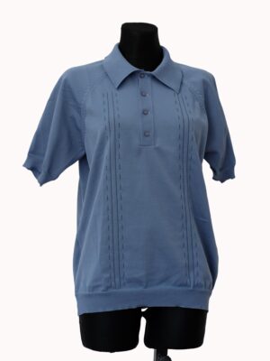 Vintage Blue Mod Polo Shirt
