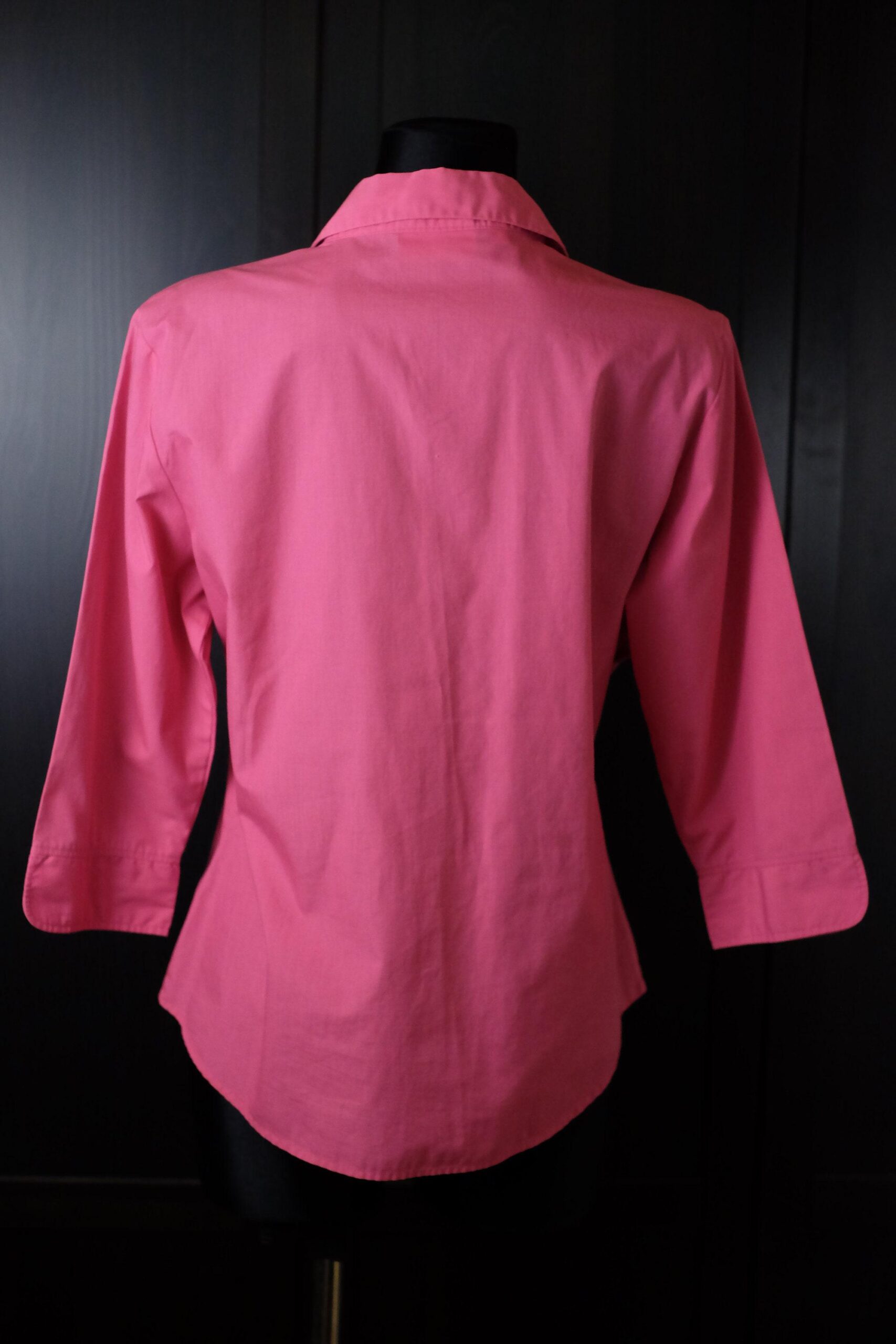 90s Vintage Barbiecore Pink Collared Button Up Blouse - Image 2