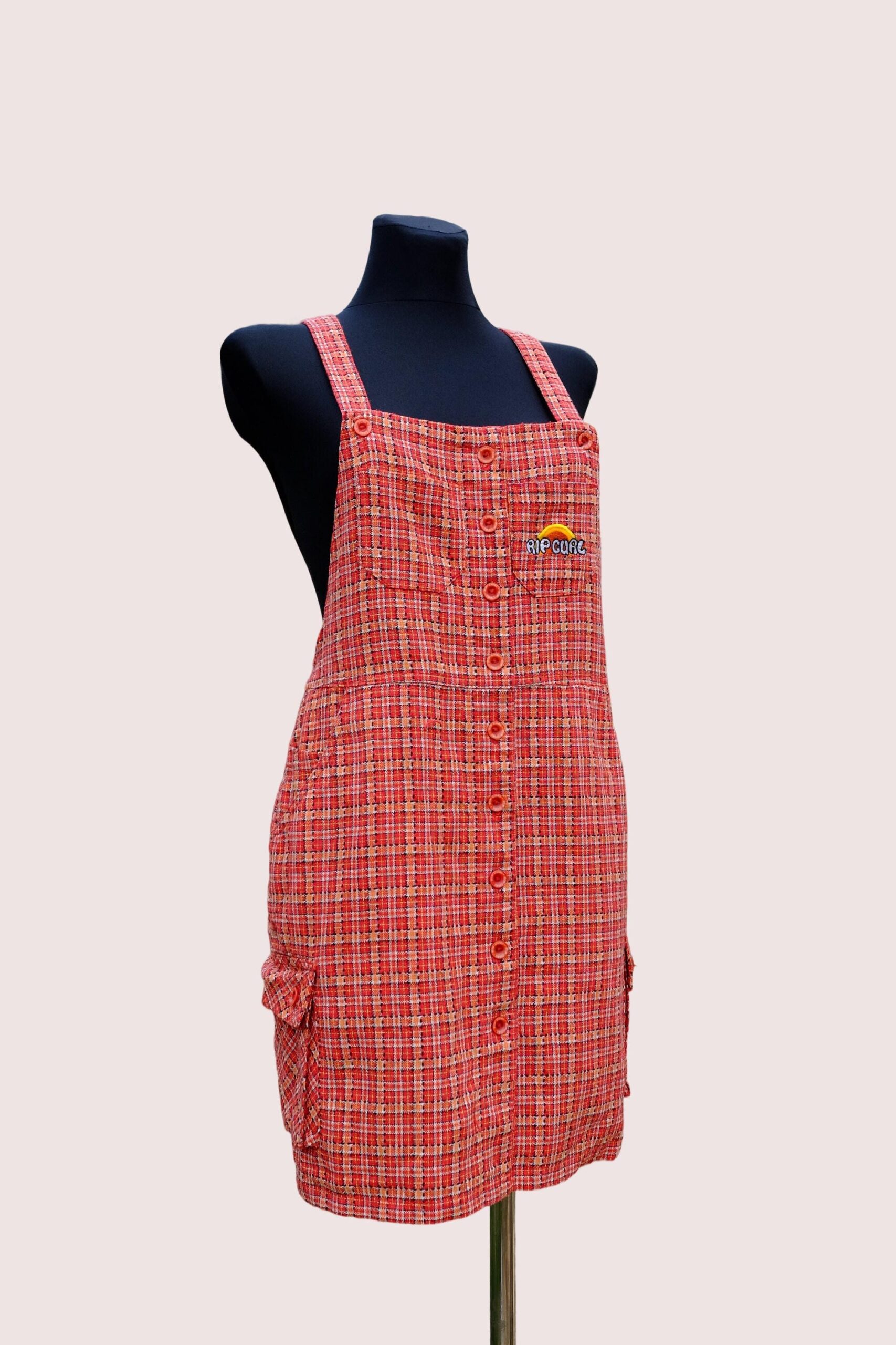 Vintage Rip Curl Red Checked Surfer Dress - Image 7