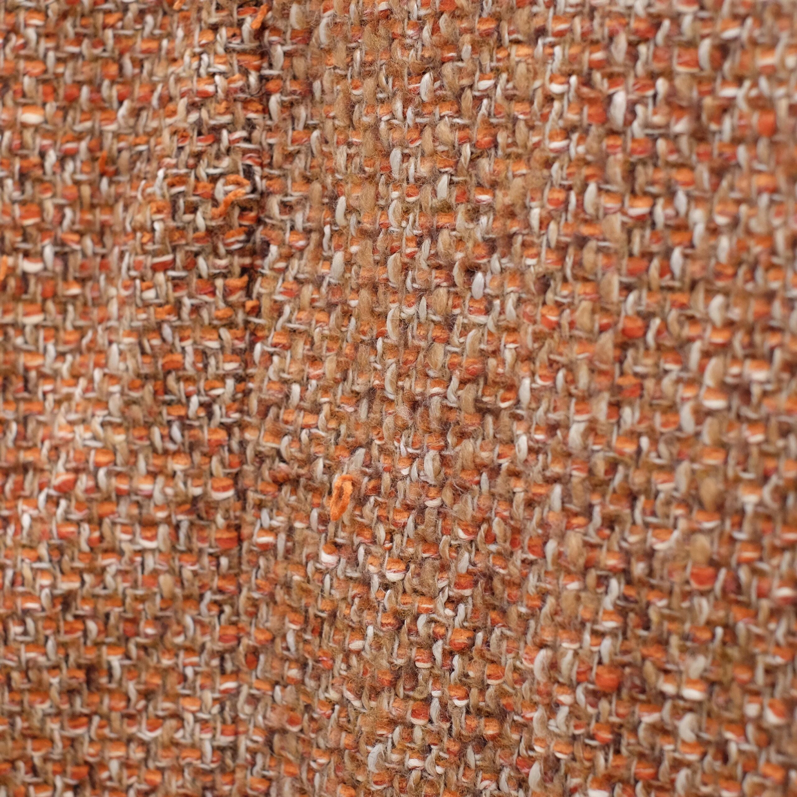 Vintage Sandra Pabst Terracotta Orange Tweed Blazer with Zipper Closing - Image 7