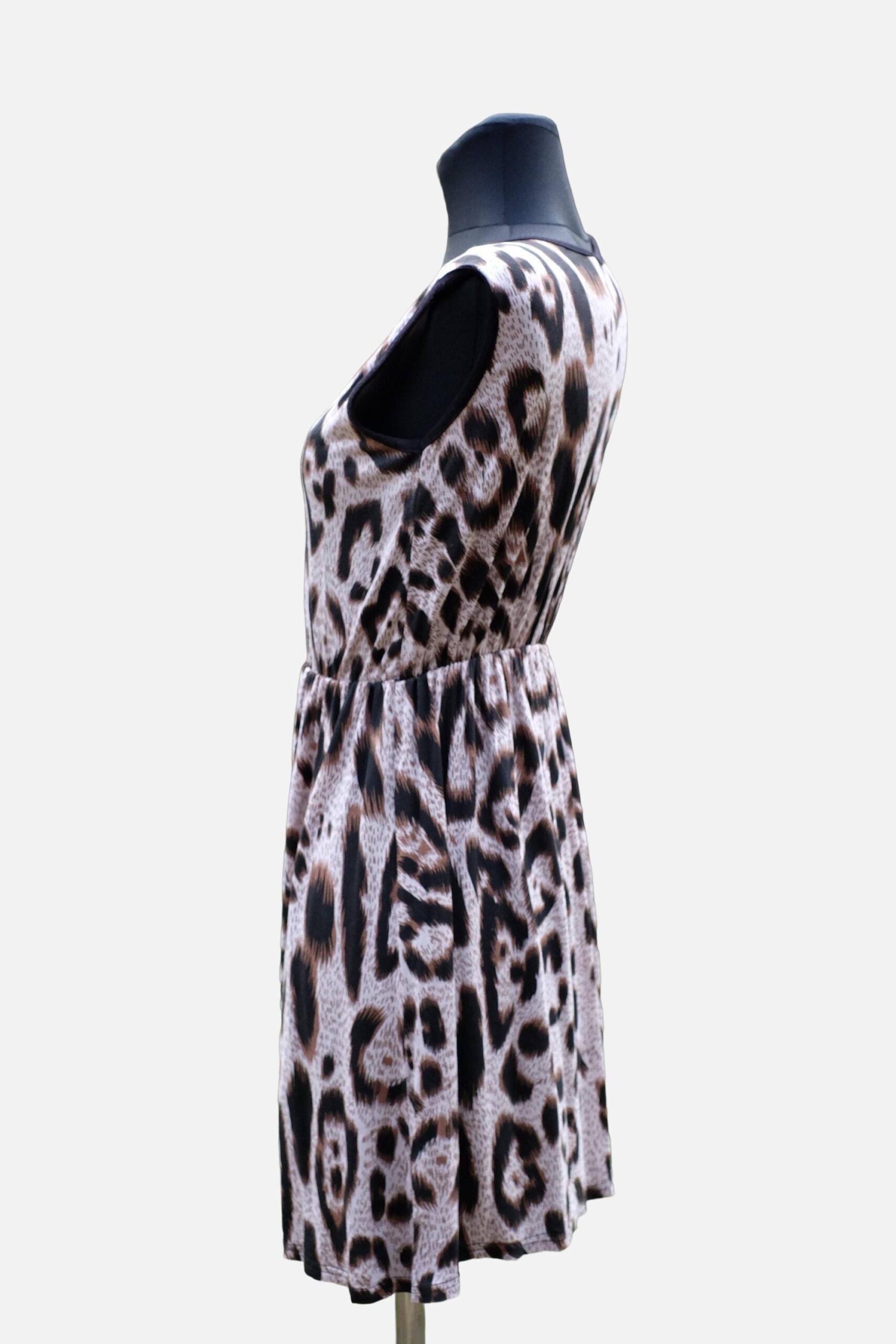 Vintage Y2K Leopard Mini Dress, Animal print Sundress - Image 2