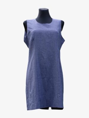 Vintage Blue Sleeveless Pencil Mini Dress size eu42
