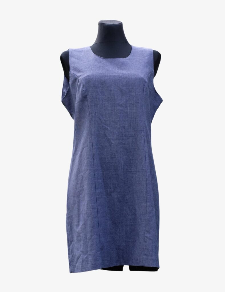 Vintage Blue Sleeveless Pencil Mini Dress size eu42