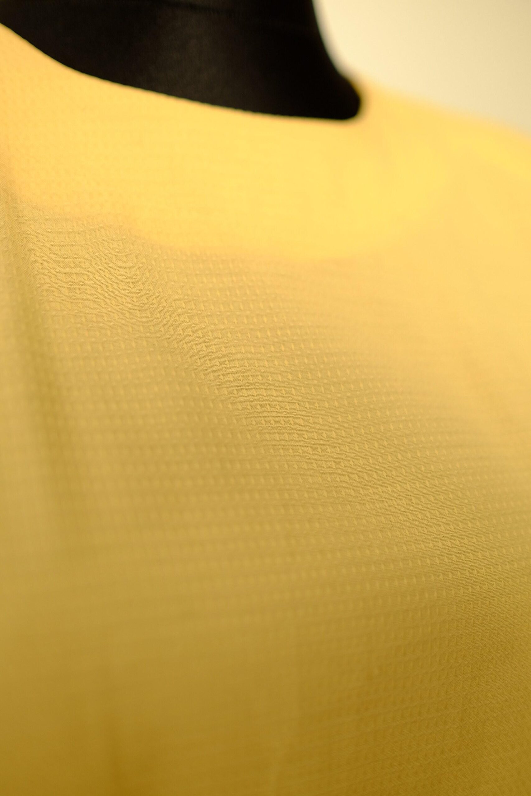 Bright Yellow Vintage Blouse with Shoulder Pads - Image 5