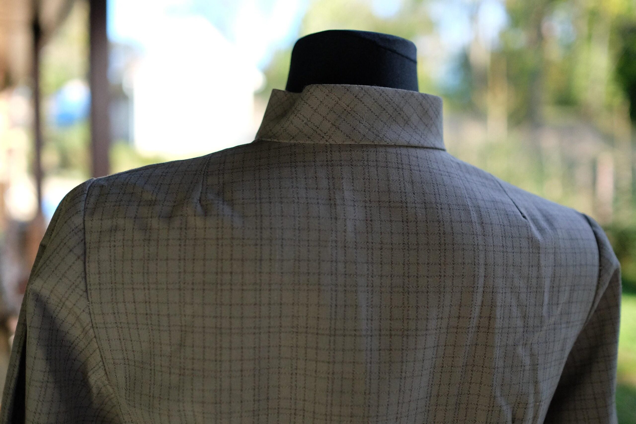 Vintage Double Breasted Gray Plaid Blazer - Image 7