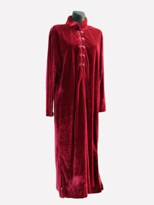 Vintage Velvet Robe in Burgundy Red/Dressing gown, Vintage Lover Gift