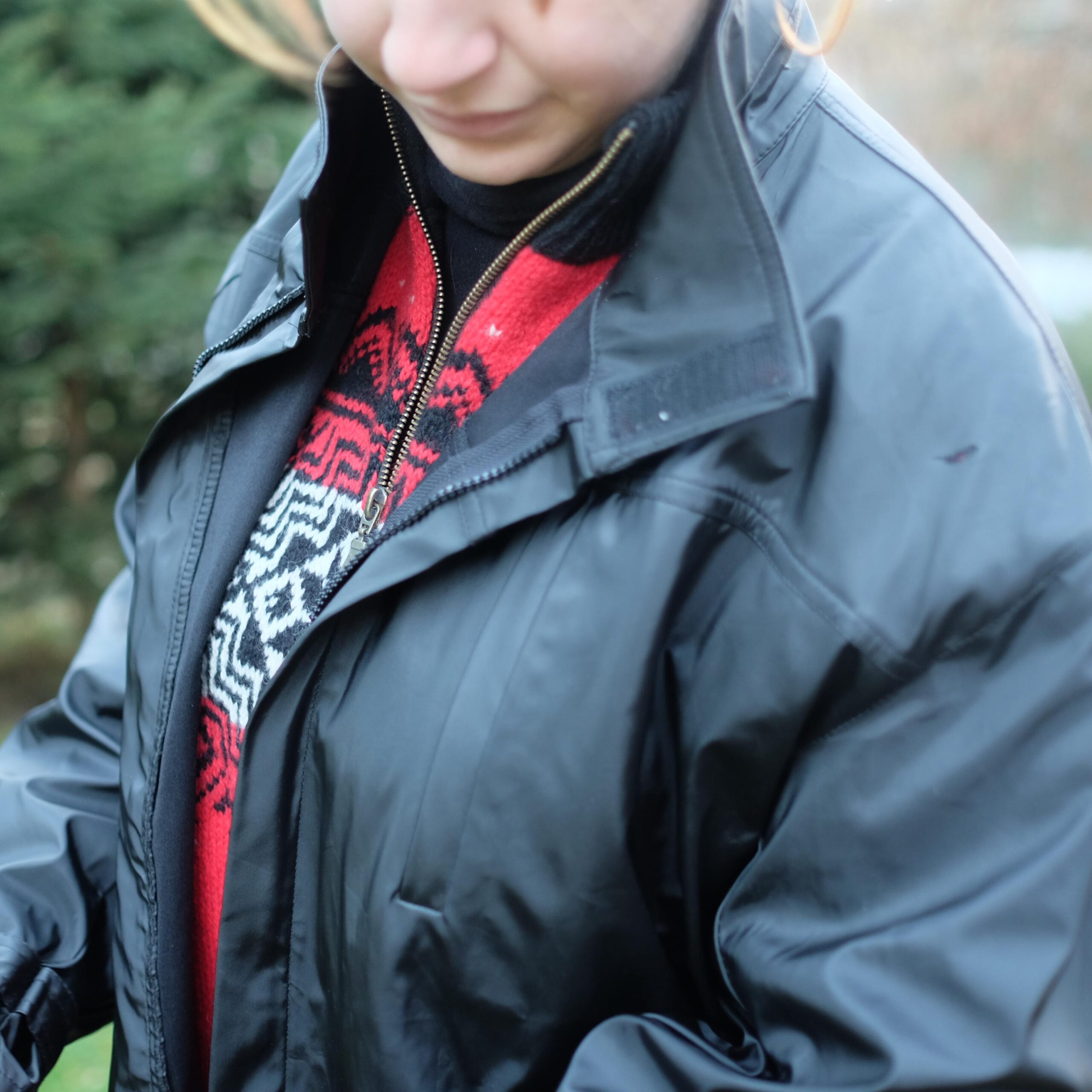 Vintage Black Waxed Jacket, NOS Deadstock but has a hole - Image 10