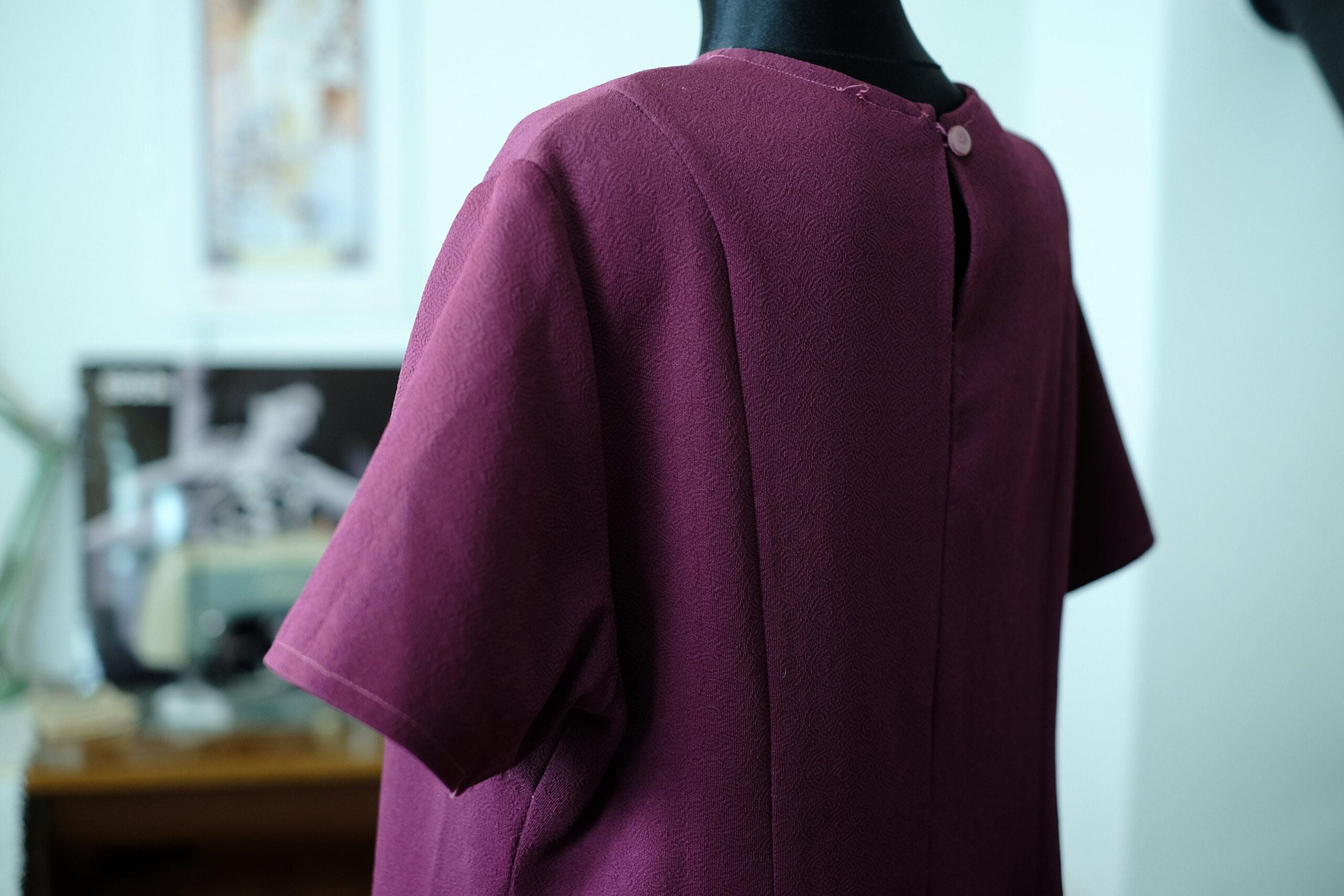 Vintage Fuchsia Plus Size Midi Dress, EU Size 46/48 - Image 5