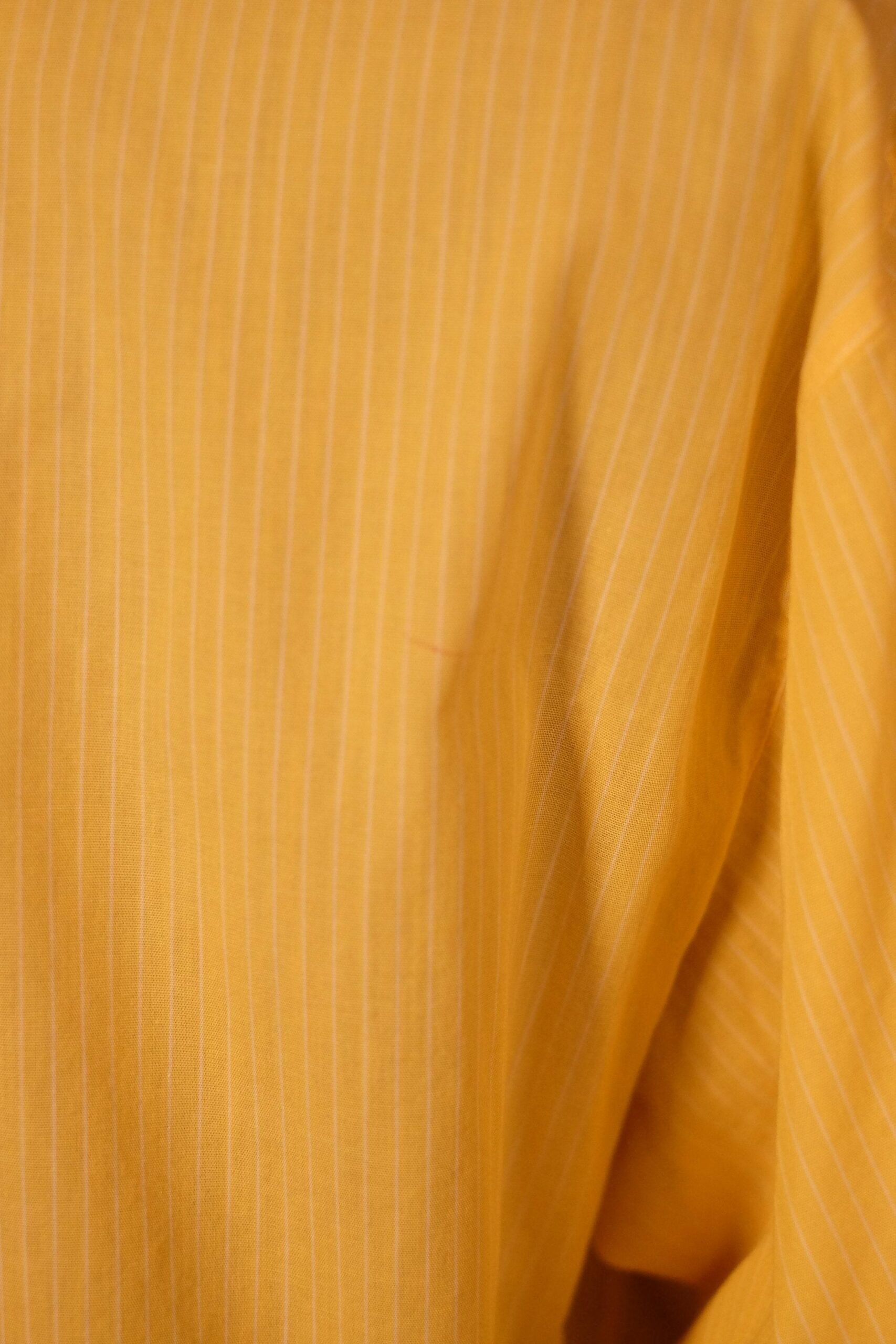 Vintage Yellow Shirt, with white collar and vertical stripes, Betty Barcley Blouse - Image 10