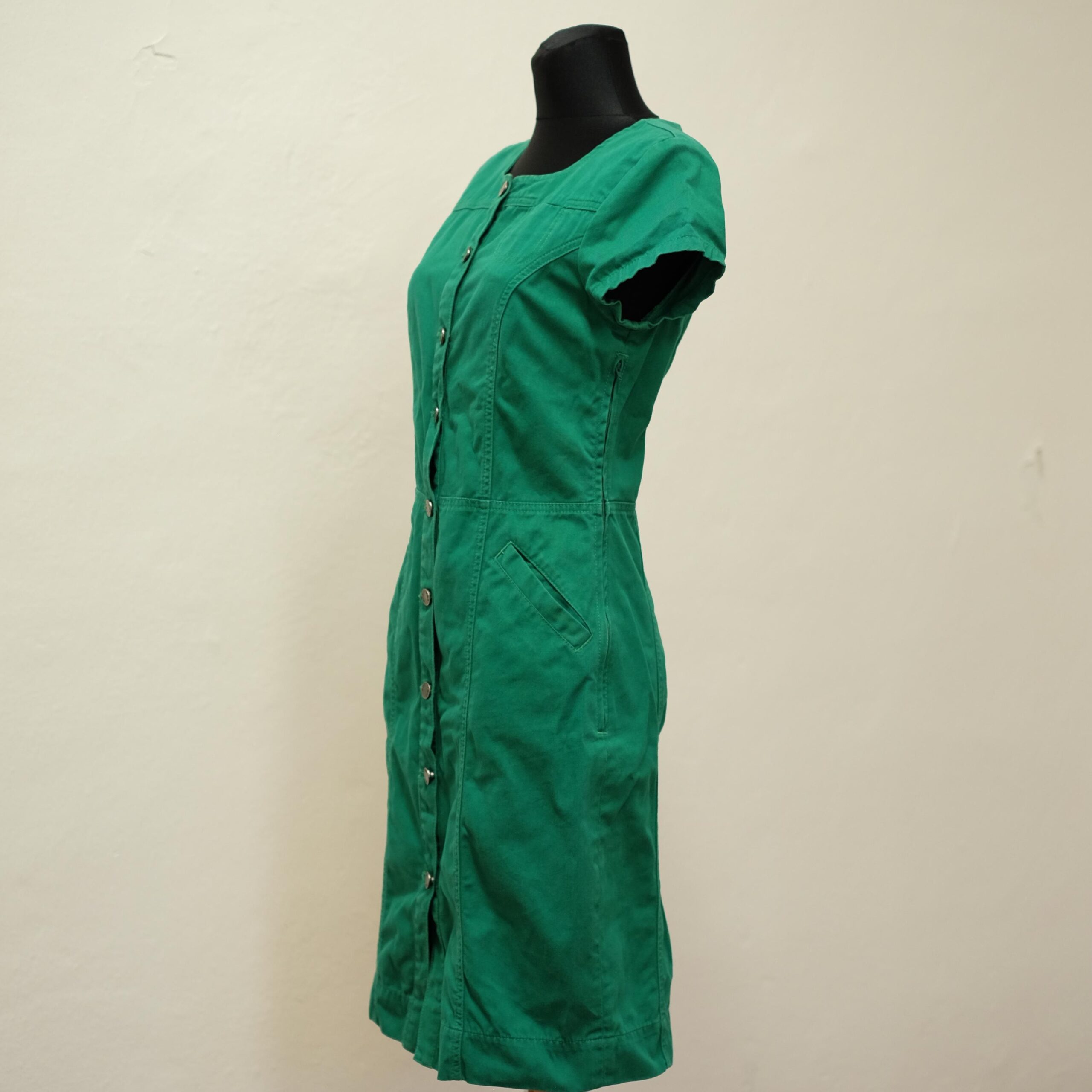 Vintage Green Denim Dress size S - Image 9