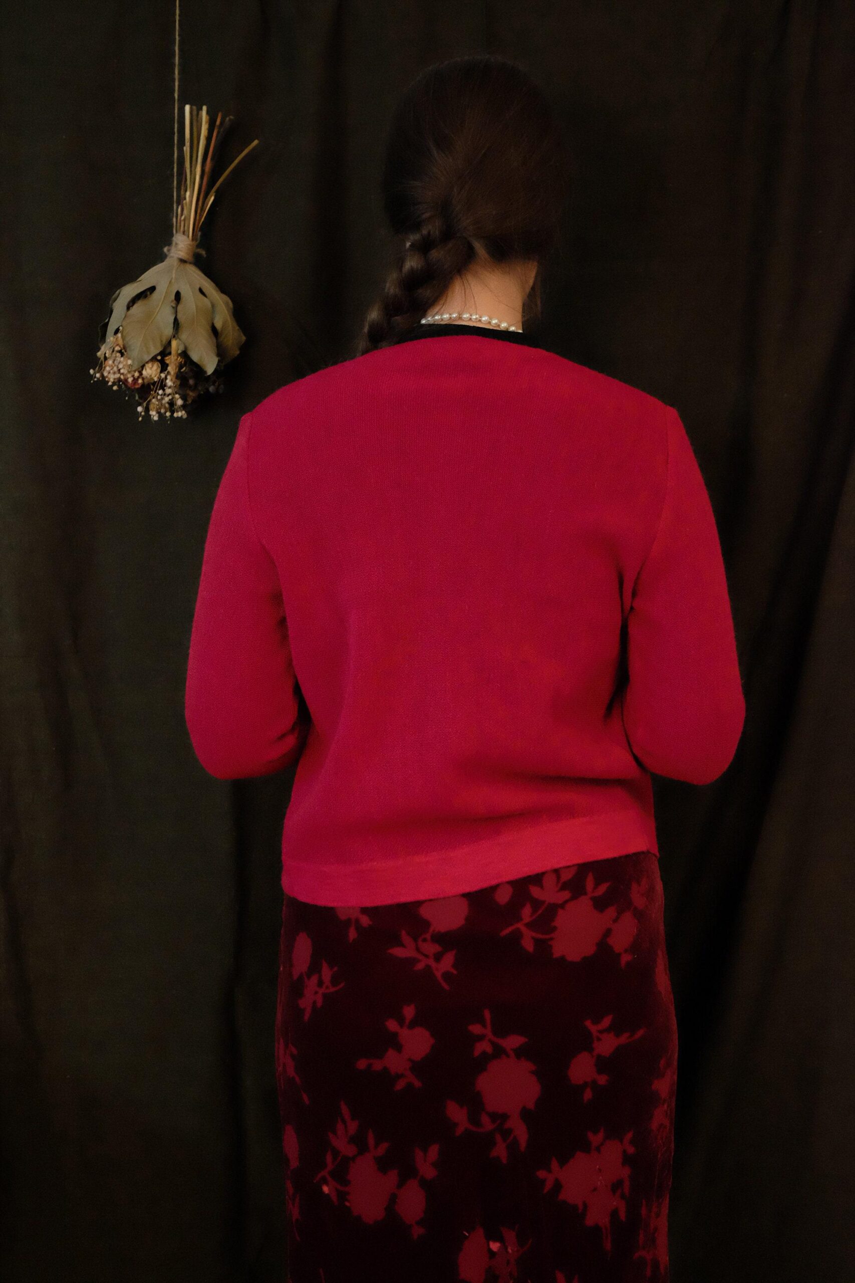 Vintage Bernhard Altmann Fuchsia Colour Alpaca Cardigan - Image 3