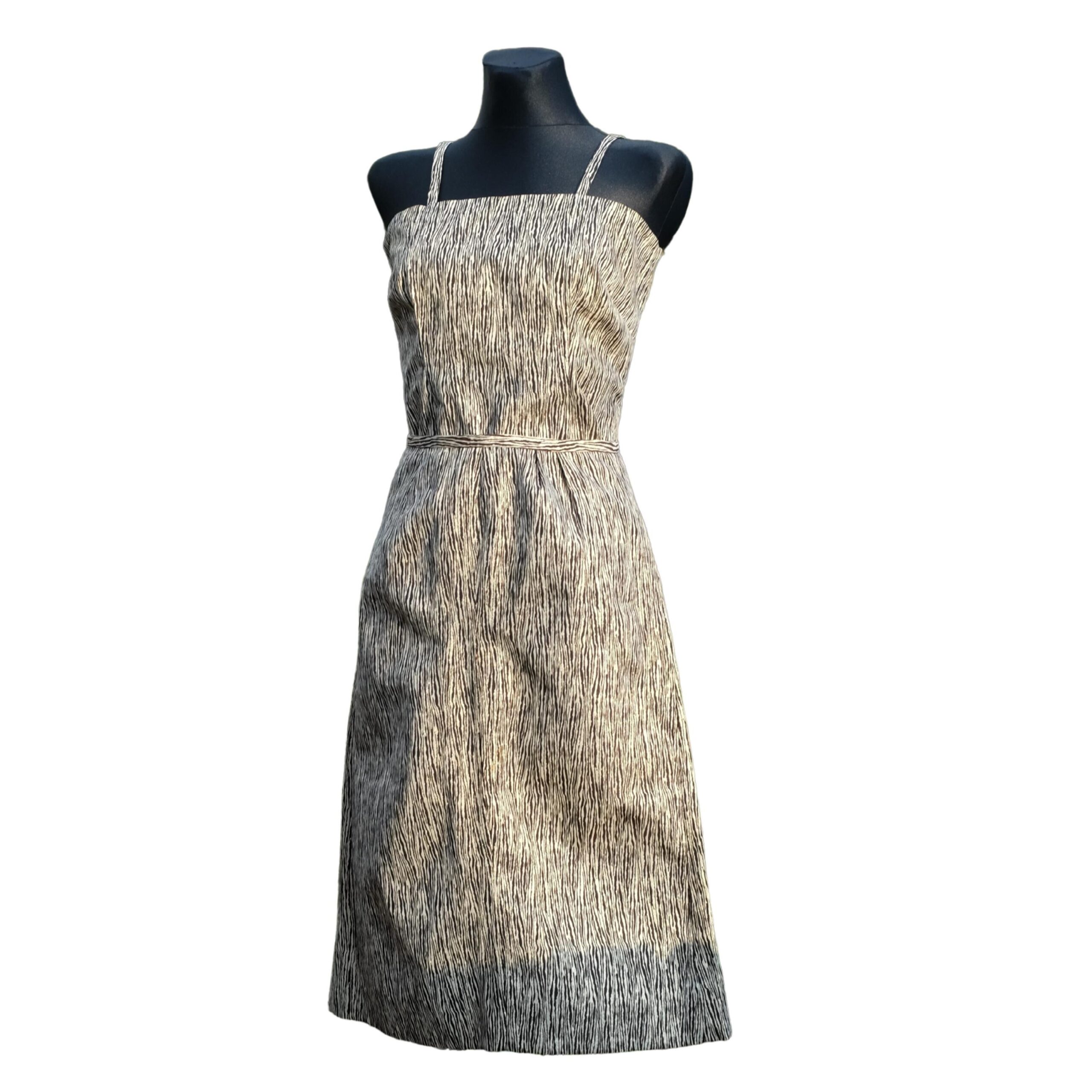 Vintage 60s Animal Print Two piece ensemble/ Set /Two piece dress