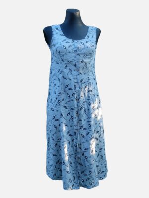 Vintage 90s Gray Floral Dress, Button Up Sleeveless Dress