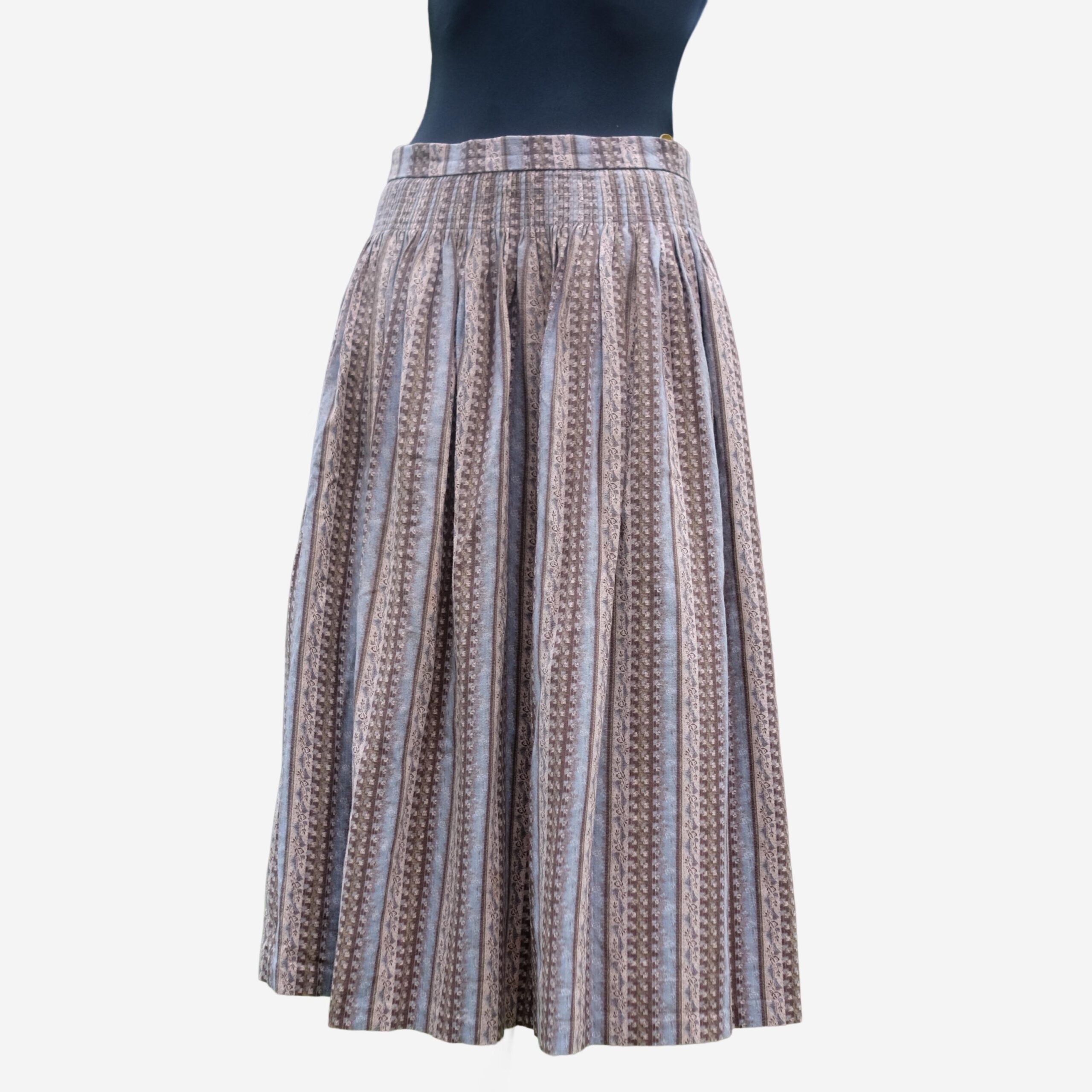 VIntage Gray Blue Pink Alpen Trachten Vintage Mid Skirt M - Image 2