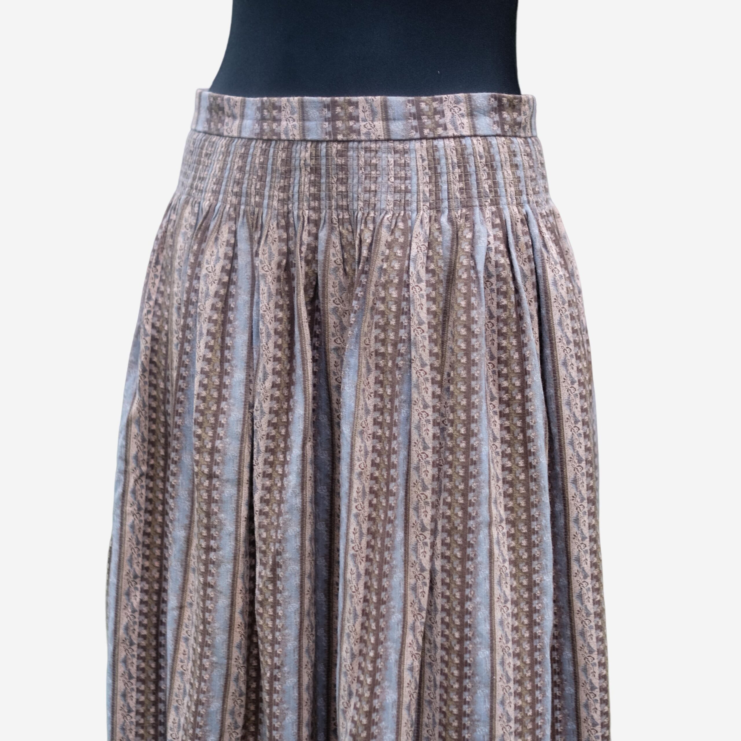 VIntage Gray Blue Pink Alpen Trachten Vintage Mid Skirt M - Image 3