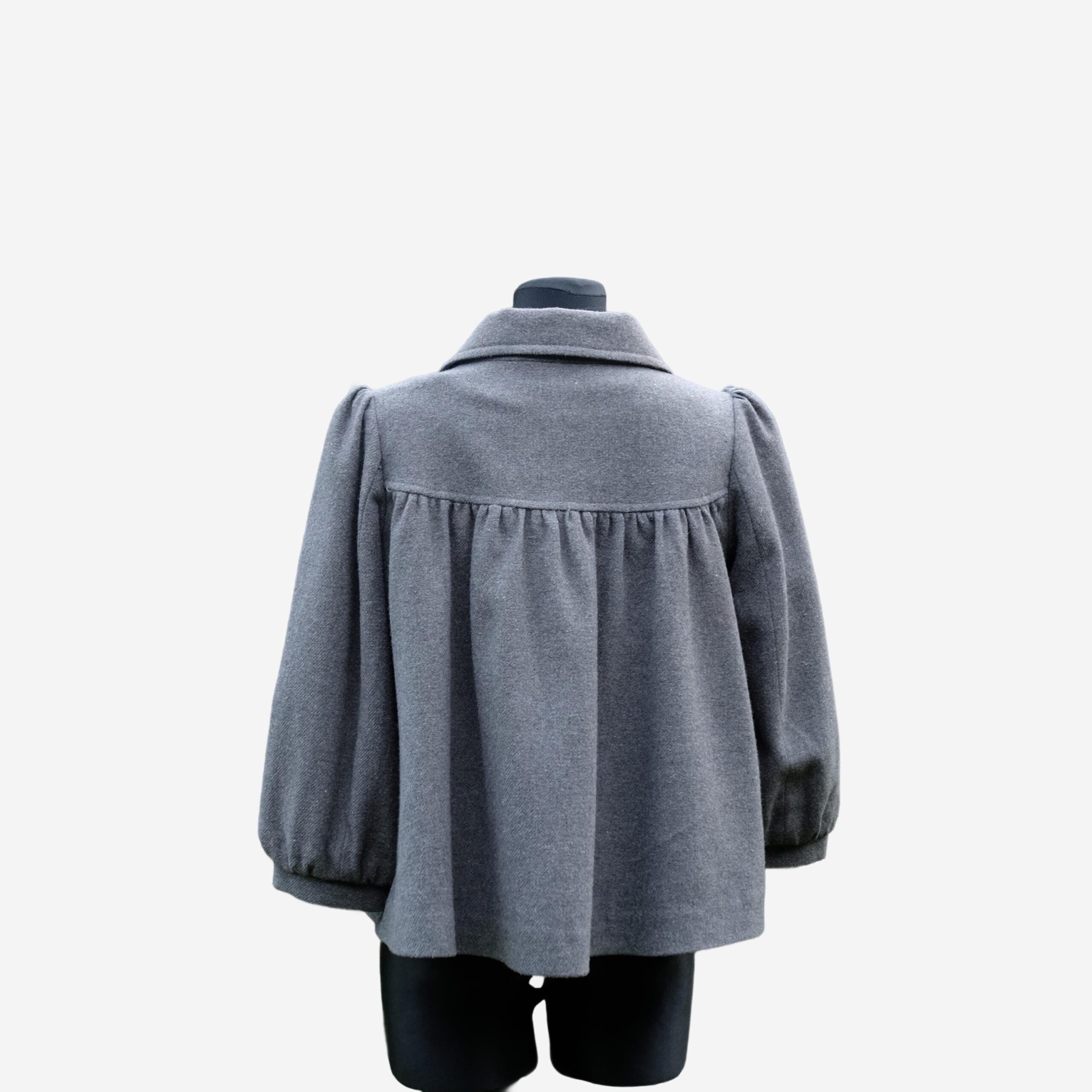 Vintage Women's Gray Cape Coat - Image 6
