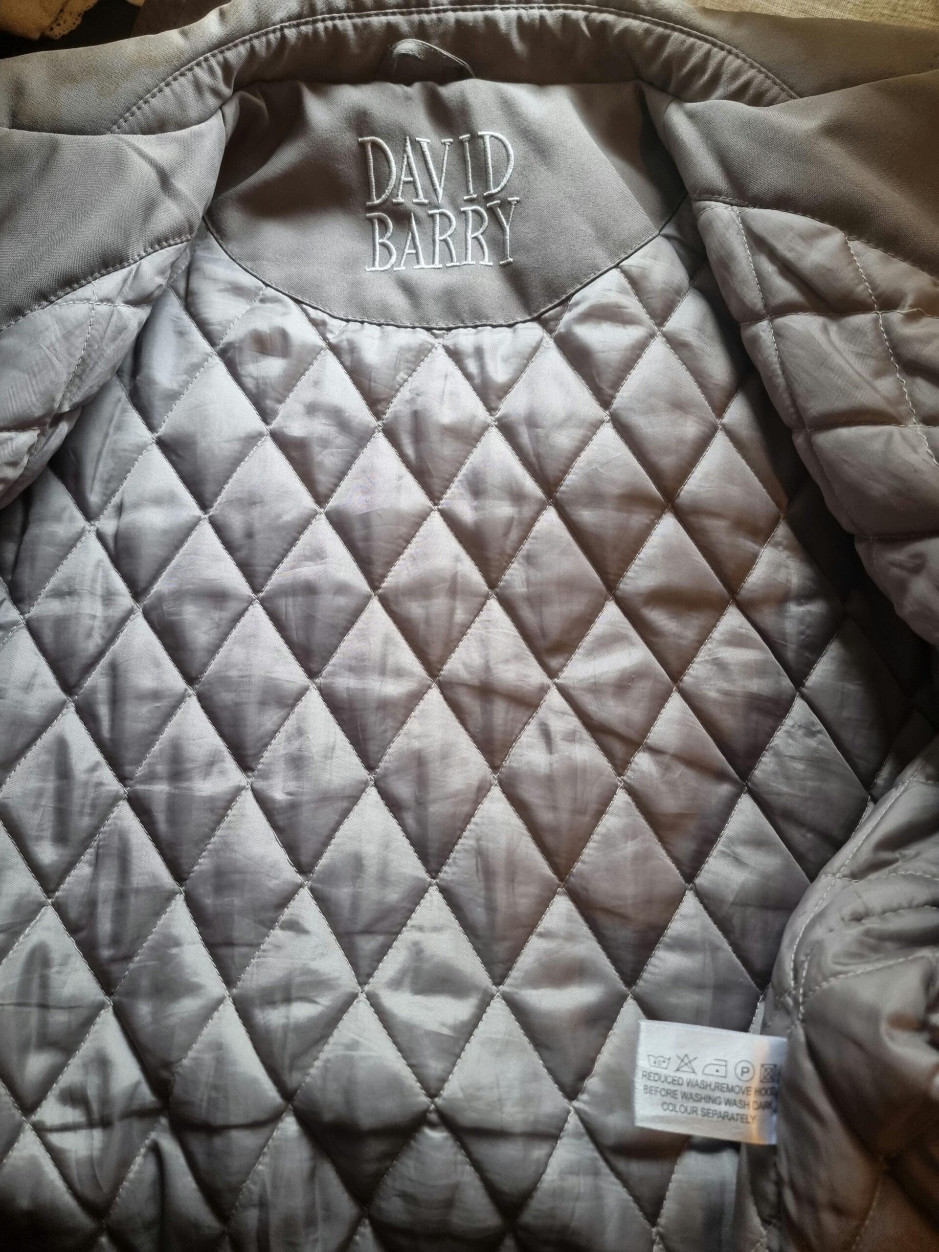 Vintage David Barry Gray Winter Coat, Barn Jacket style - Image 10