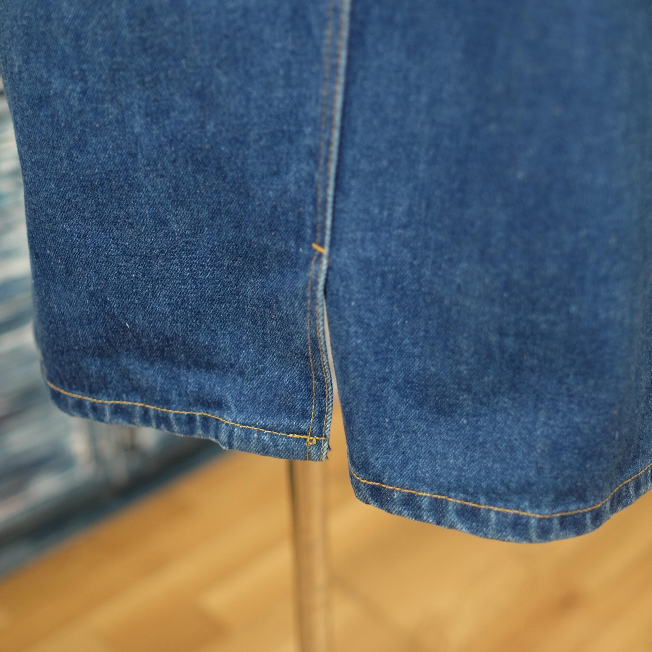Blue 90s Vintage Jeans Mini Skirt S - Image 8