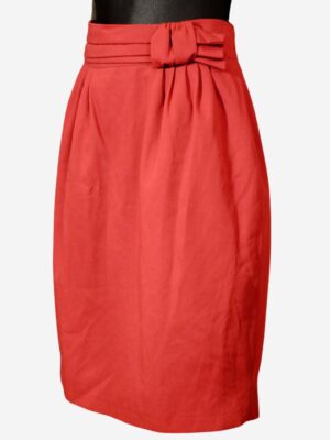 Vintage Red Pencil Claret Skirt | Office Skirt