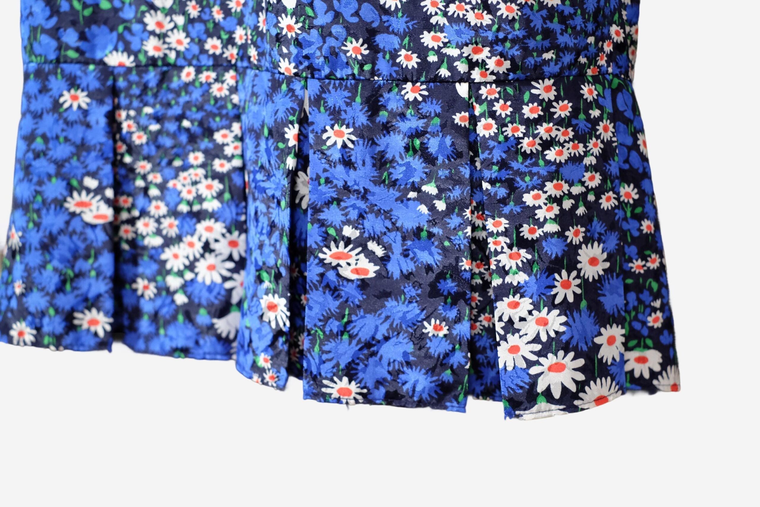 Vintage Blue Floral Button Up Dress - French Impressionism Inspired Dress - Image 4