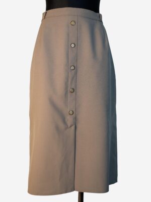 Vintage Gray High Waisted Butťton Up Pencil Skirt Size EU42 US12 L