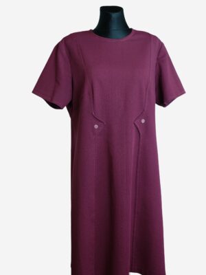 Vintage Fuchsia Plus Size Midi Dress, EU Size 46/48