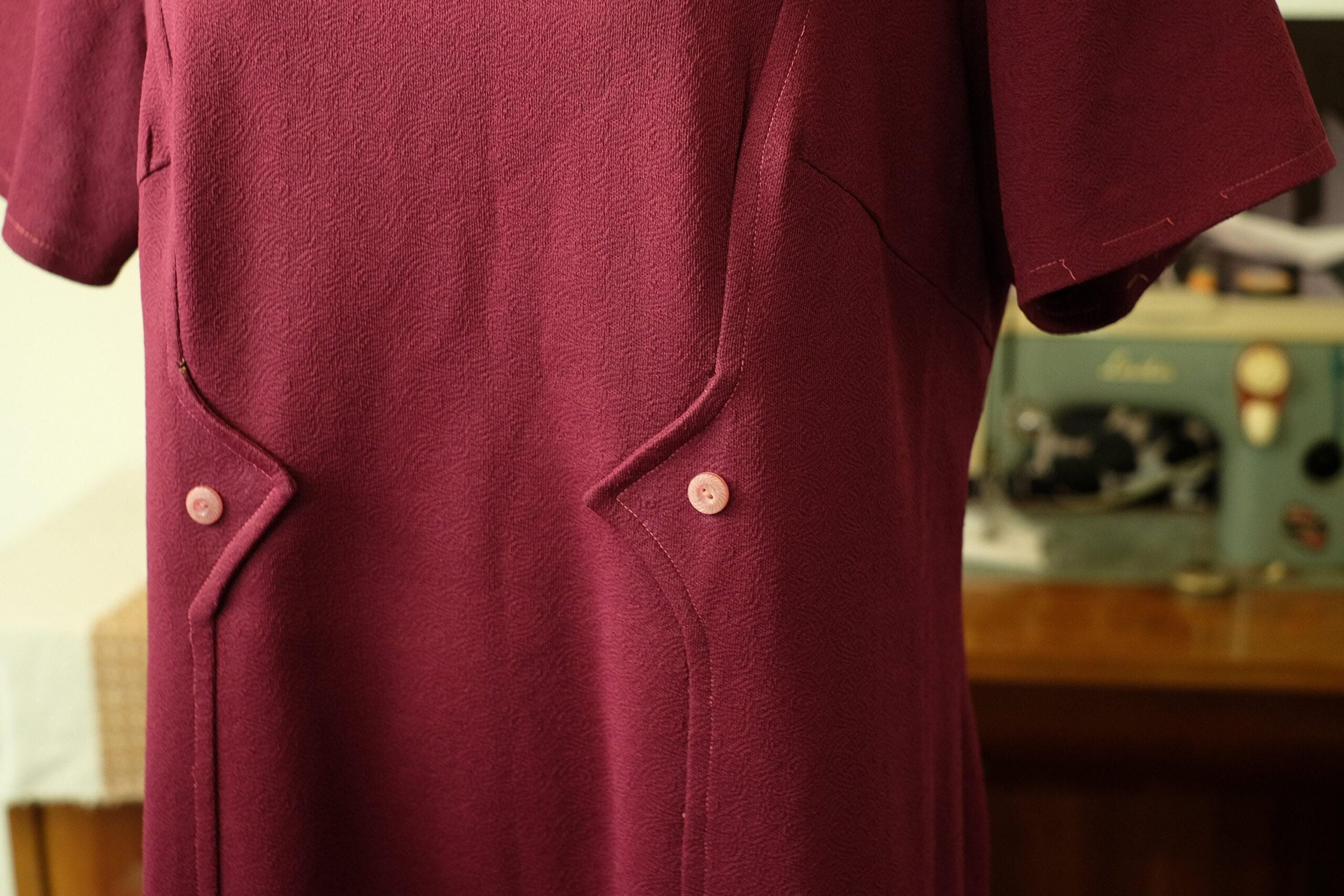 Vintage Fuchsia Plus Size Midi Dress, EU Size 46/48 - Image 3