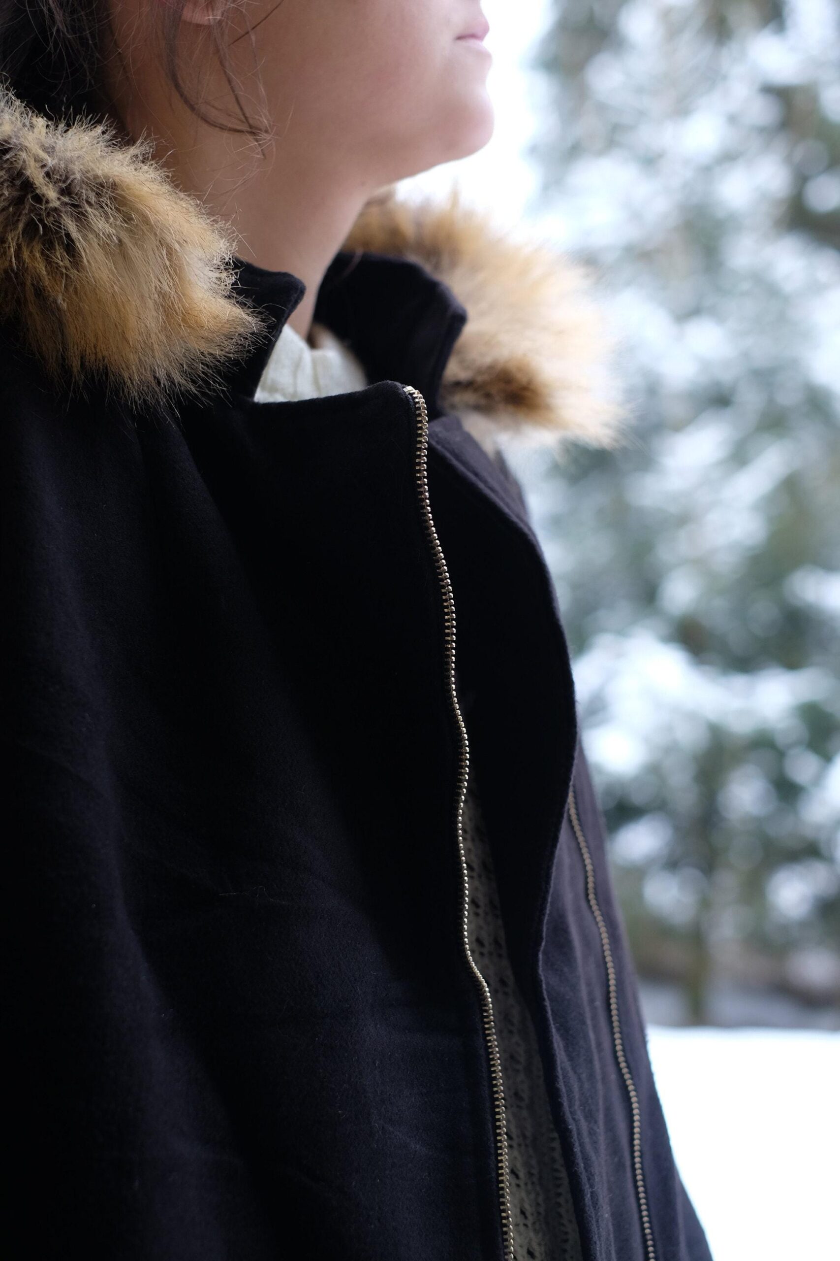 Black Vintage Y2K Hooded Overcoat - Image 7