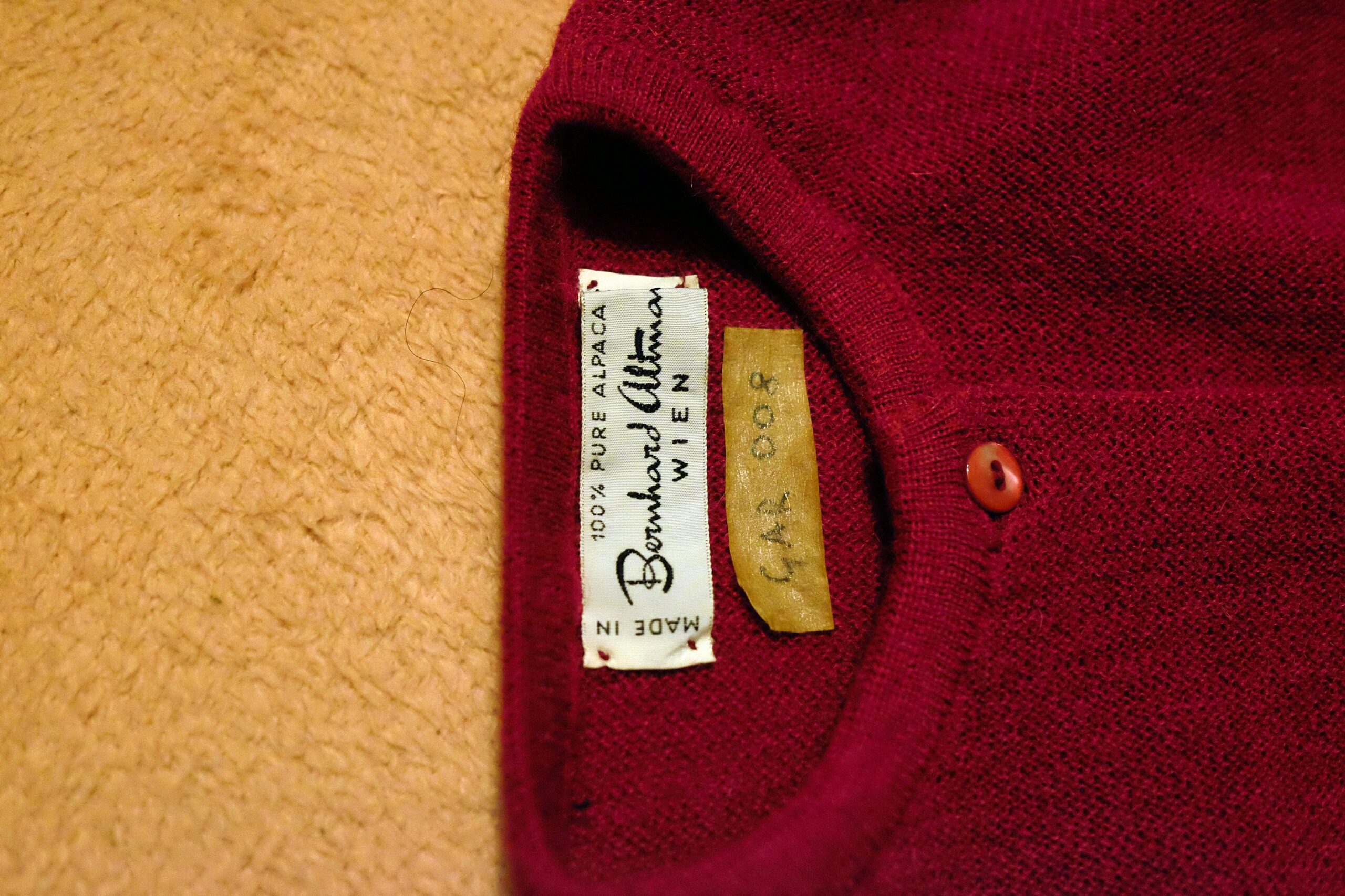 Vintage Bernhard Altmann Fuchsia Colour Alpaca Cardigan - Image 5