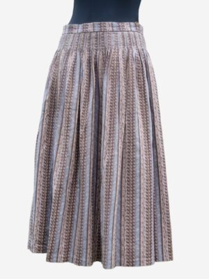 VIntage Gray Blue Pink Alpen Trachten Vintage Mid Skirt M