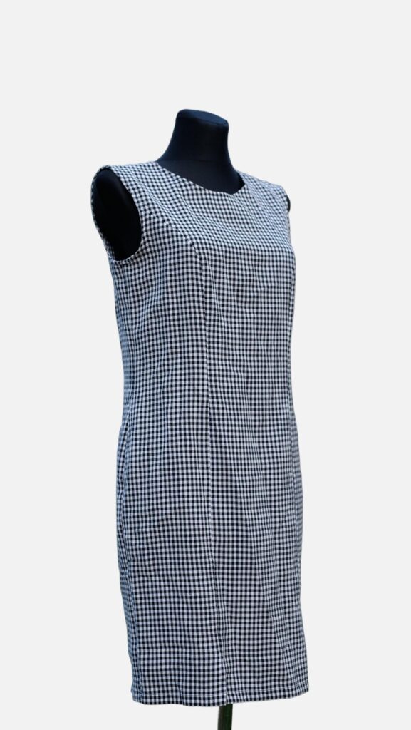 Vintage Black and White Checkered MOD Mini Dress