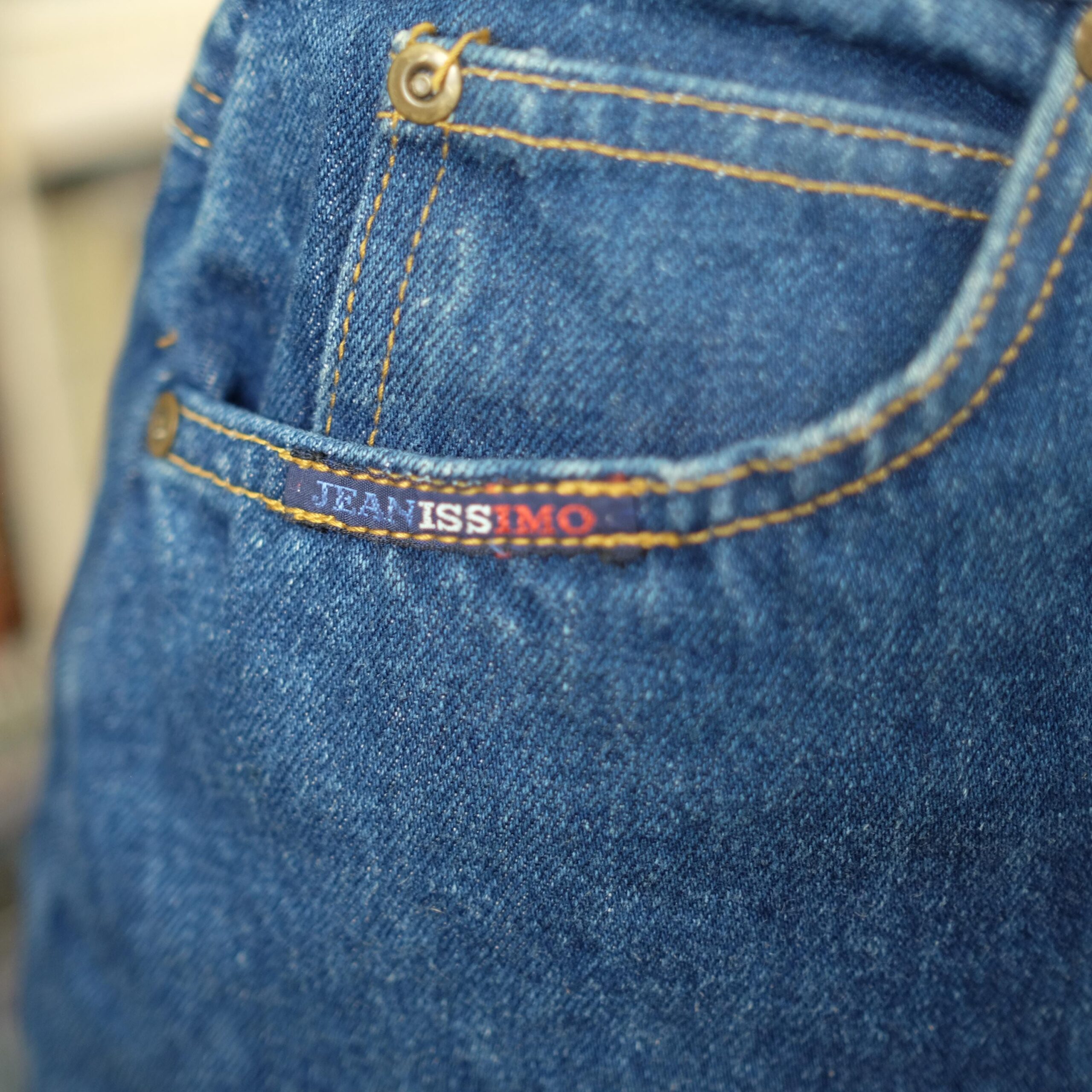 Blue 90s Vintage Jeans Mini Skirt S - Image 3