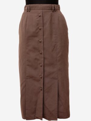 Vintage 80s Gray Button Down Girlboss Skirt