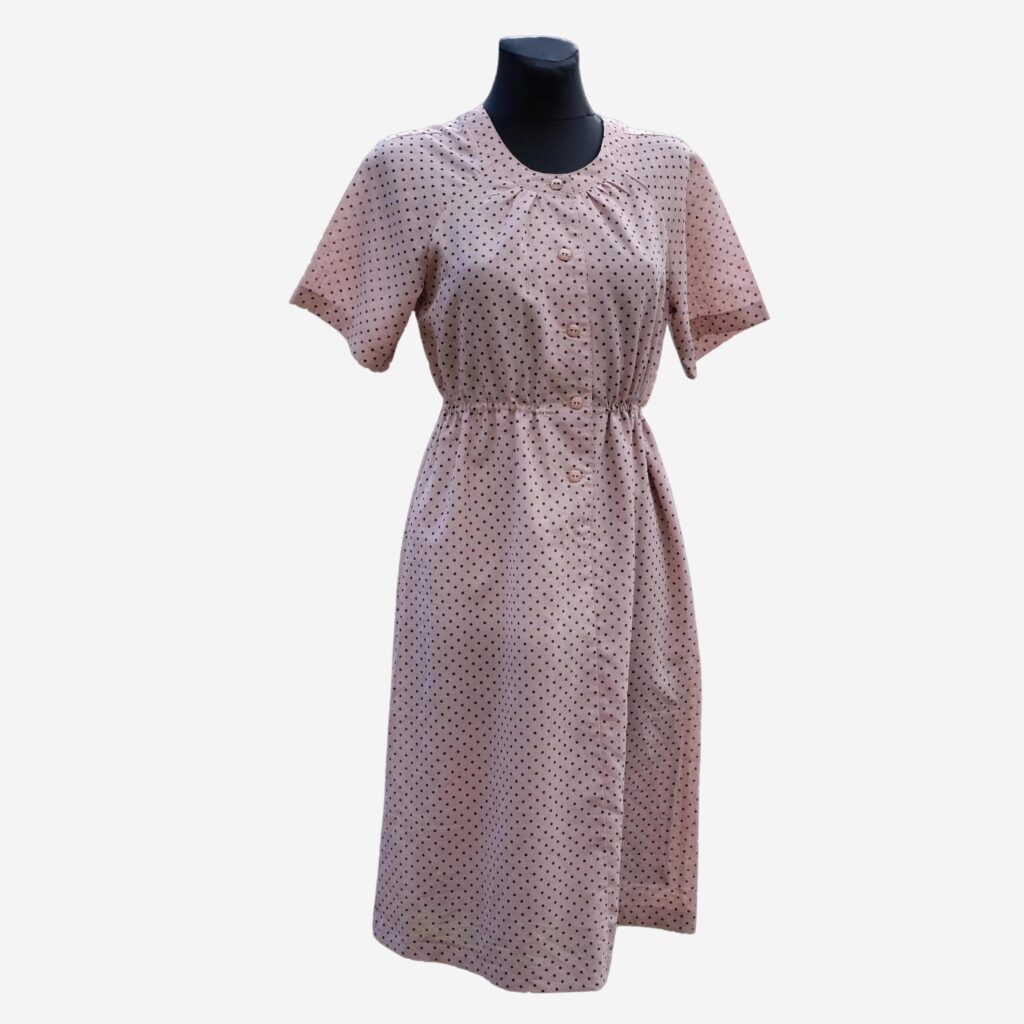 Vintage Lilac Polka Dot Dress size Small