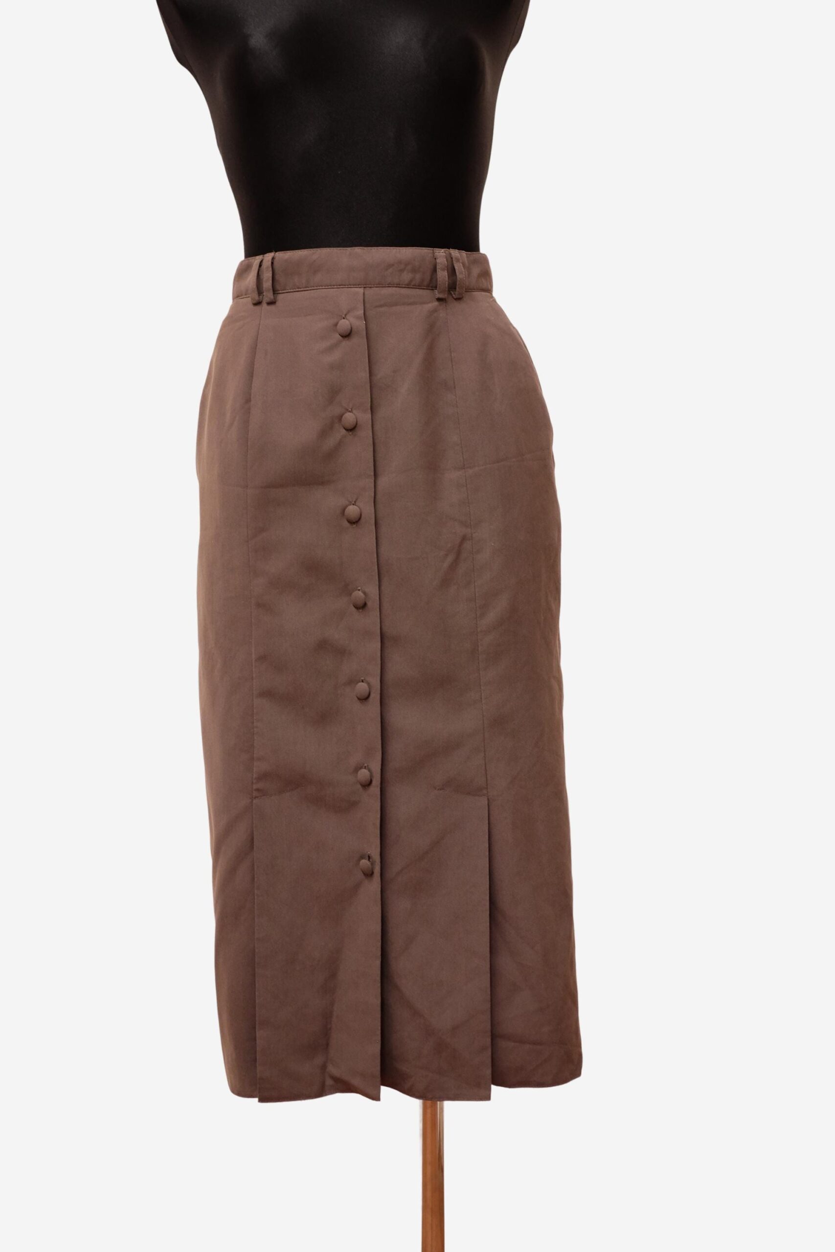 Vintage 80s Gray Button Down Girlboss Skirt - Image 3