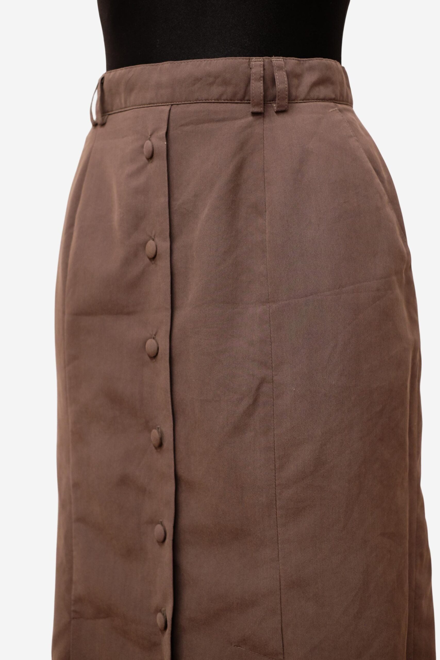 Vintage 80s Gray Button Down Girlboss Skirt - Image 5