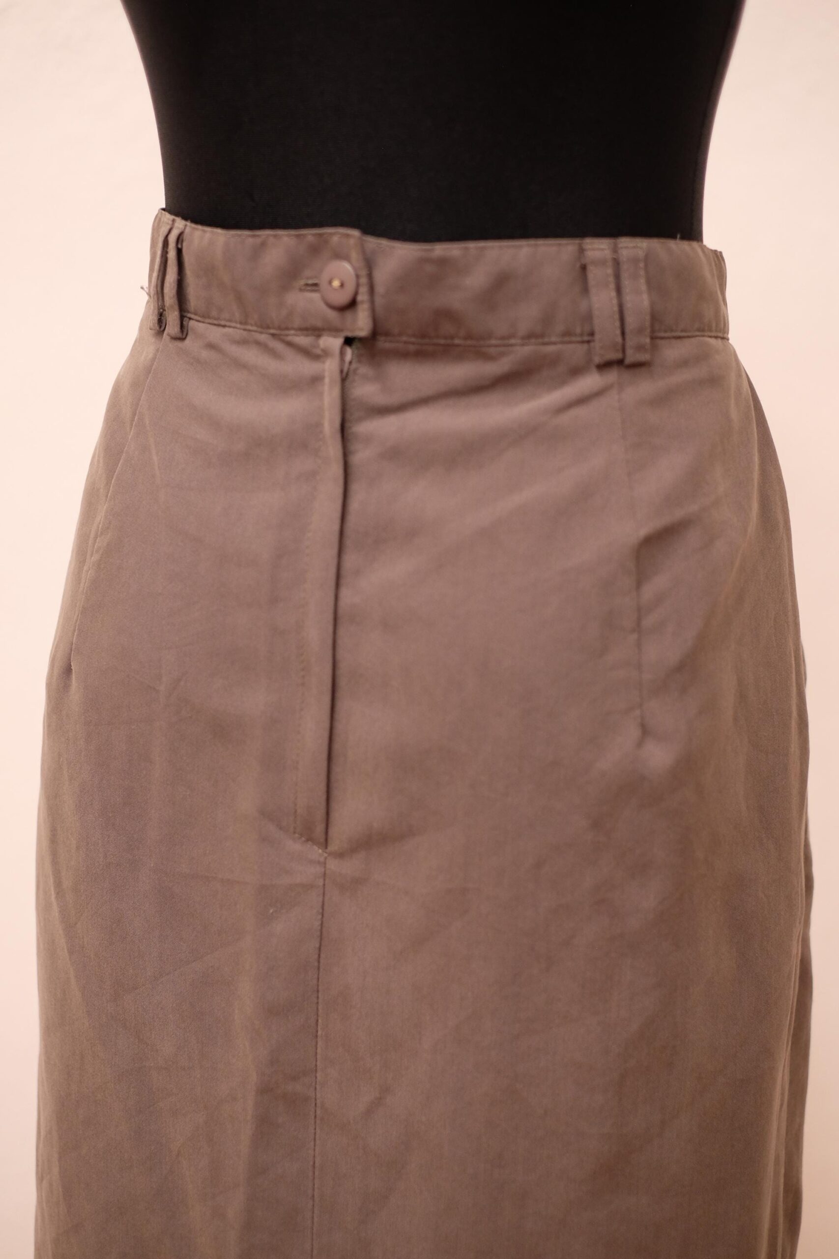 Vintage 80s Gray Button Down Girlboss Skirt - Image 9