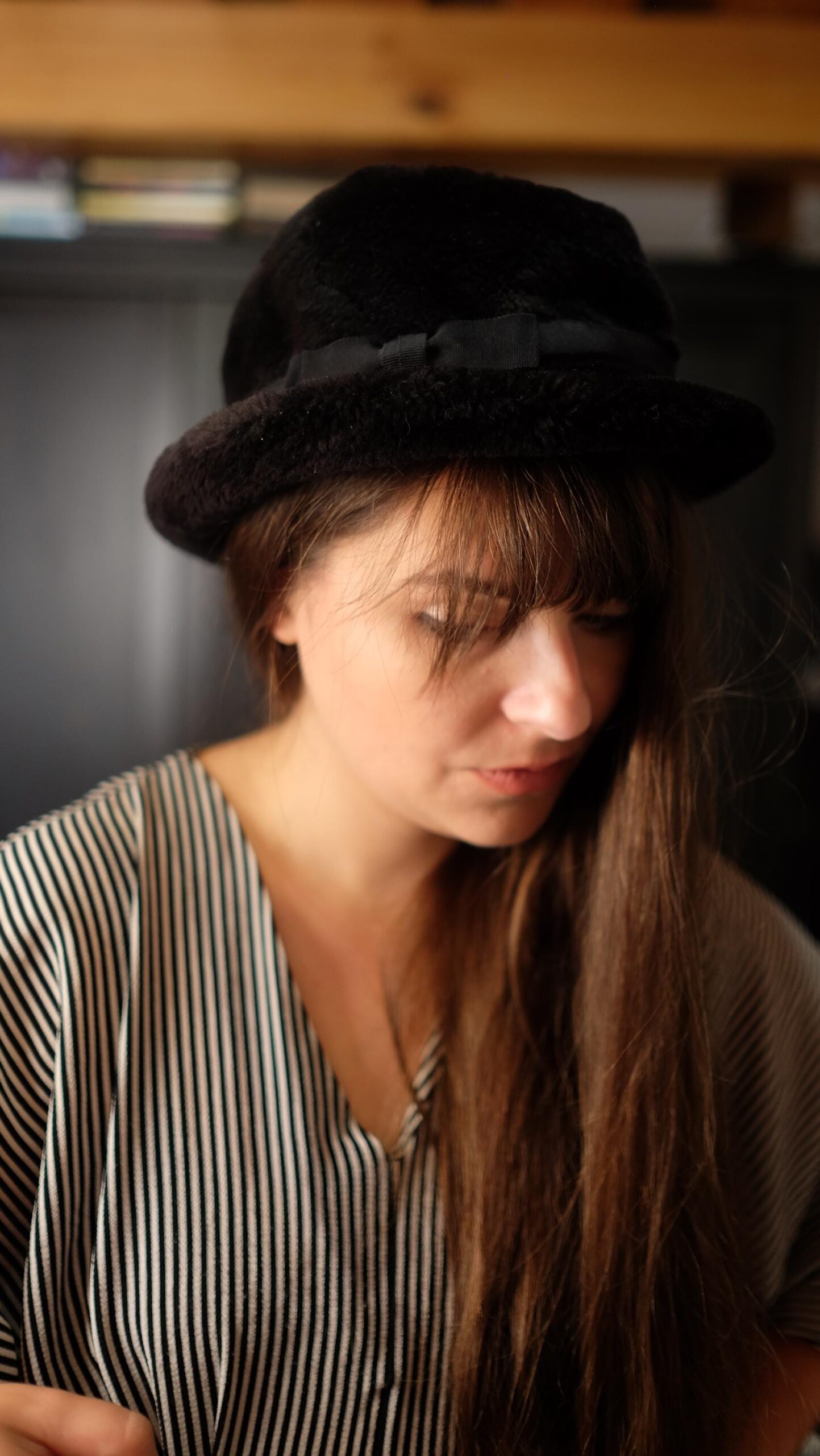 1960s Black Faux Fur Bucket Hat | Mod Fluffy Winter Cloche - Image 6