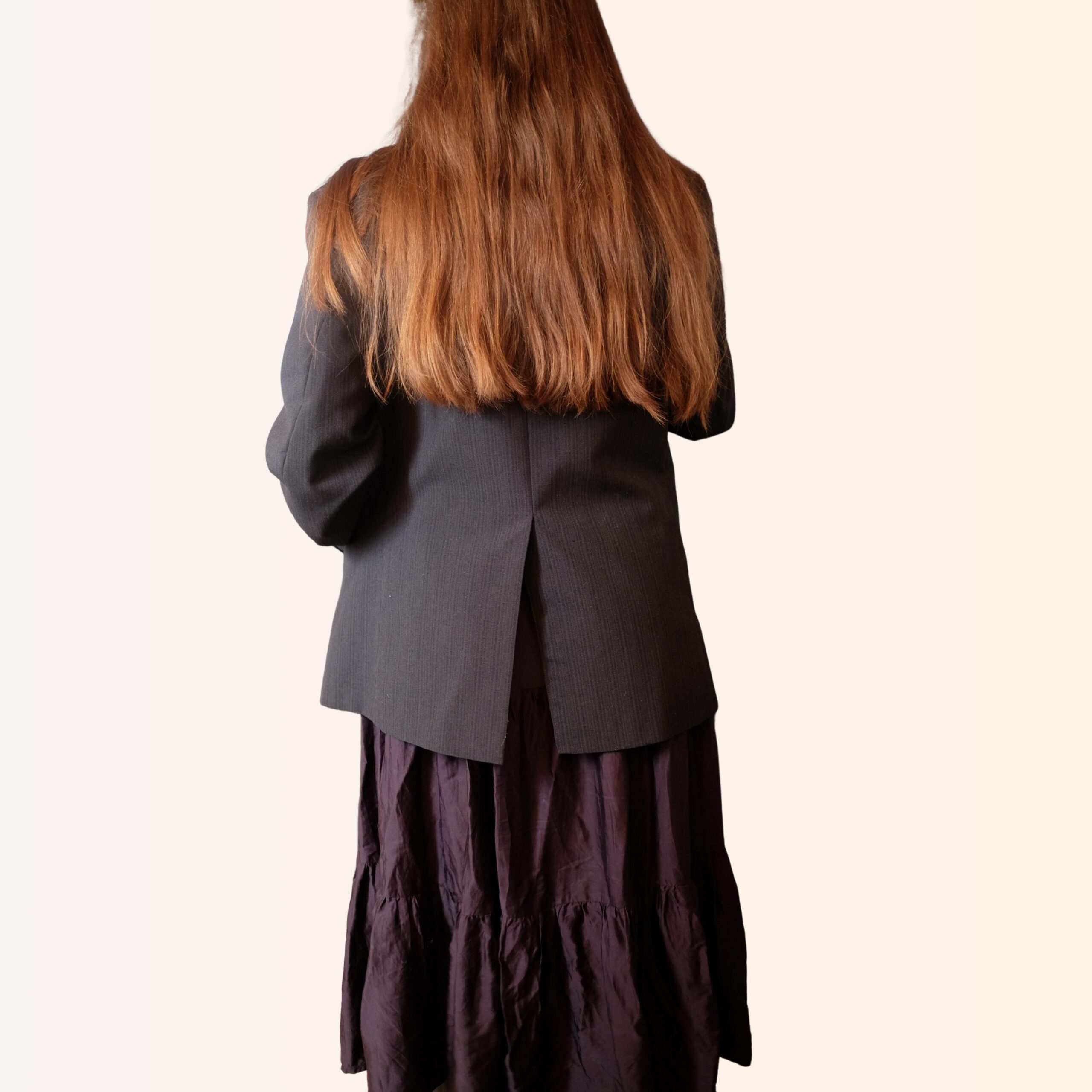 80s/90s Subtle Stripe Blazer | Unisex Dark Academia Aesthetic Coat - Image 6