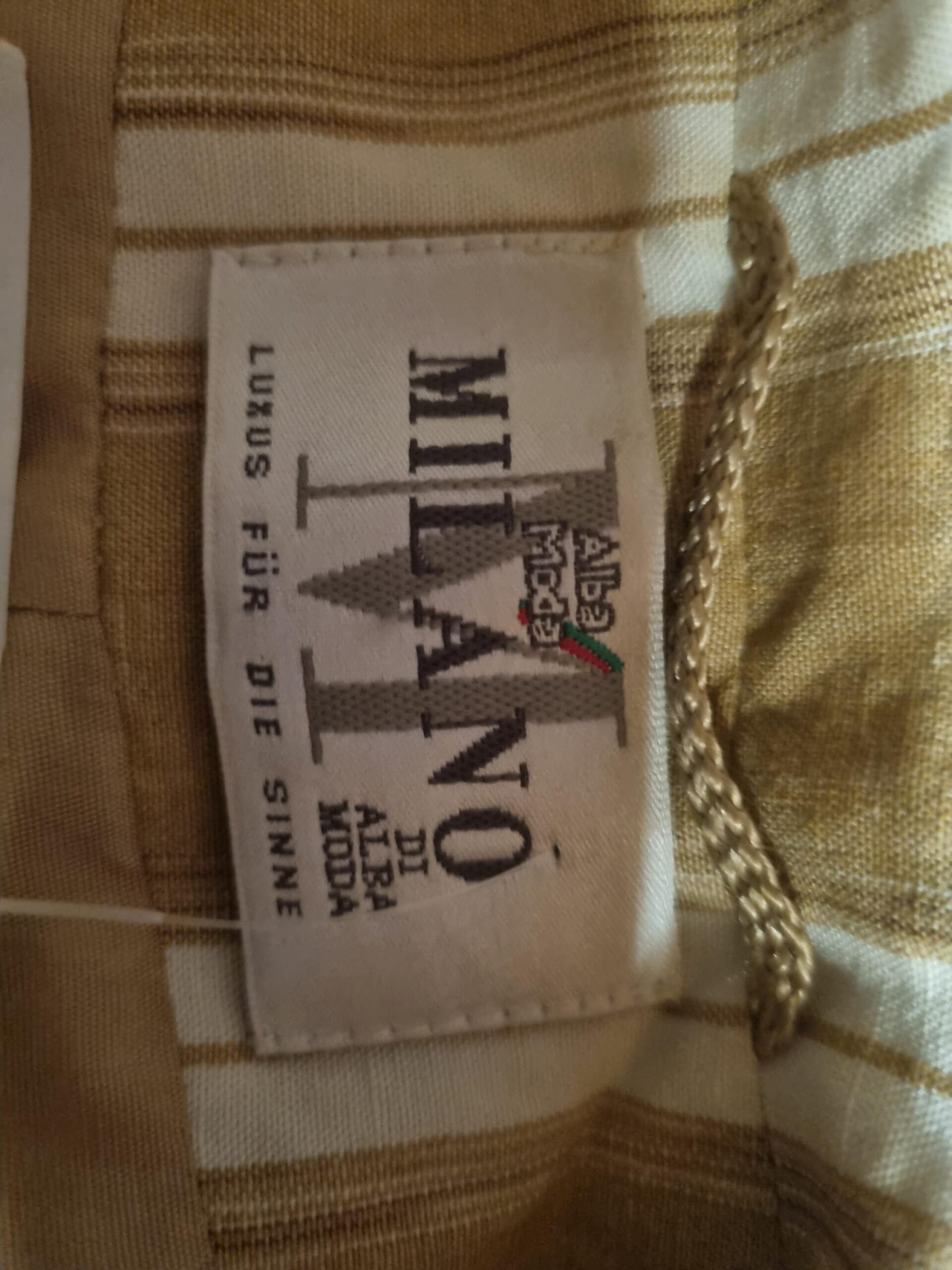 Vintage Striped Linen Blend Blazer | 90s Tan & White Lightweight Jacket - Image 10
