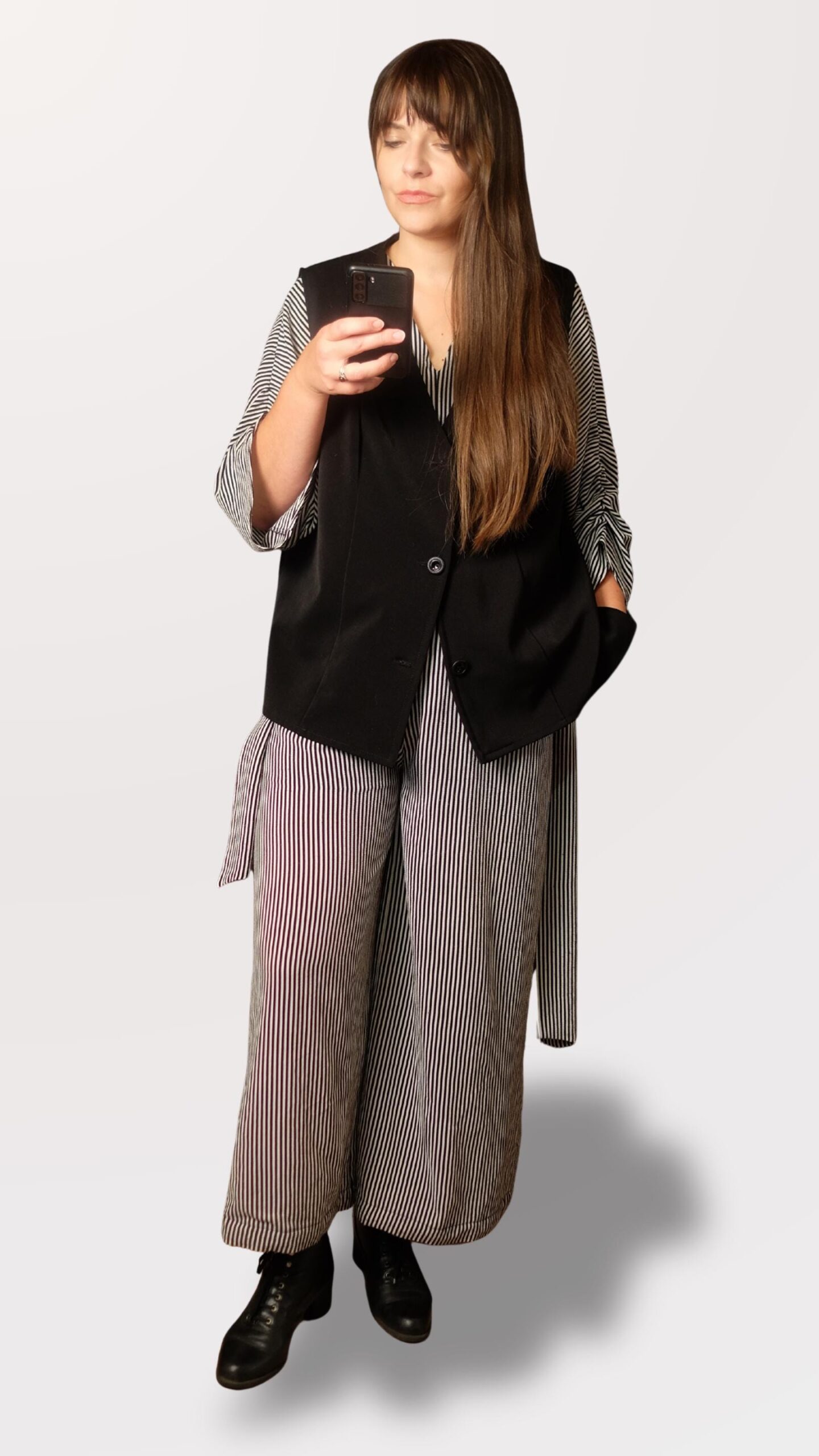Vintage Black Tailored Vest | Classic 90s Single-Breasted Waistcoat L-XL - Image 6